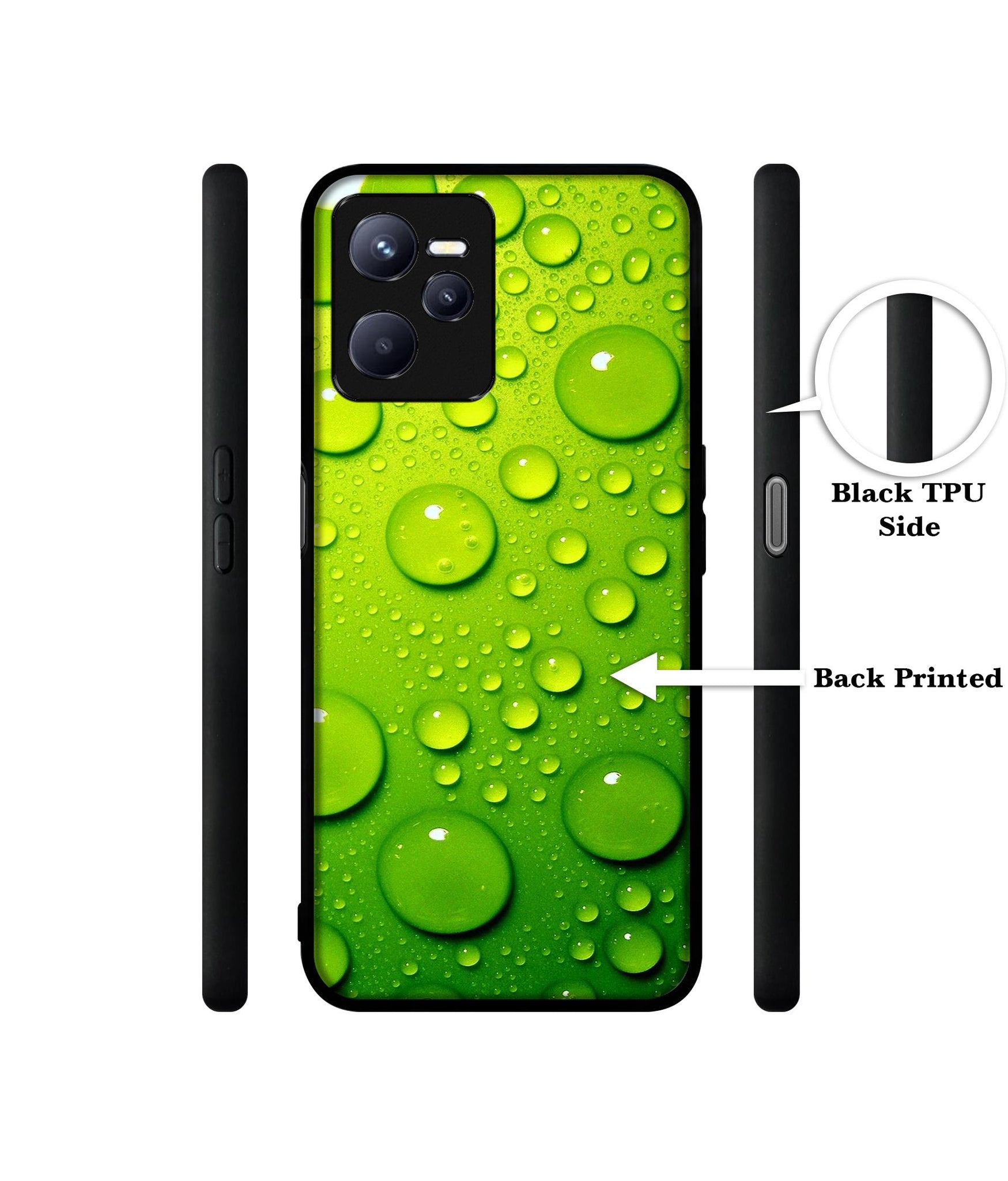 Green Bubbles Designer 2D Printed Back Case Cover for Realme C35 4G / Narzo 50A Prime 4G