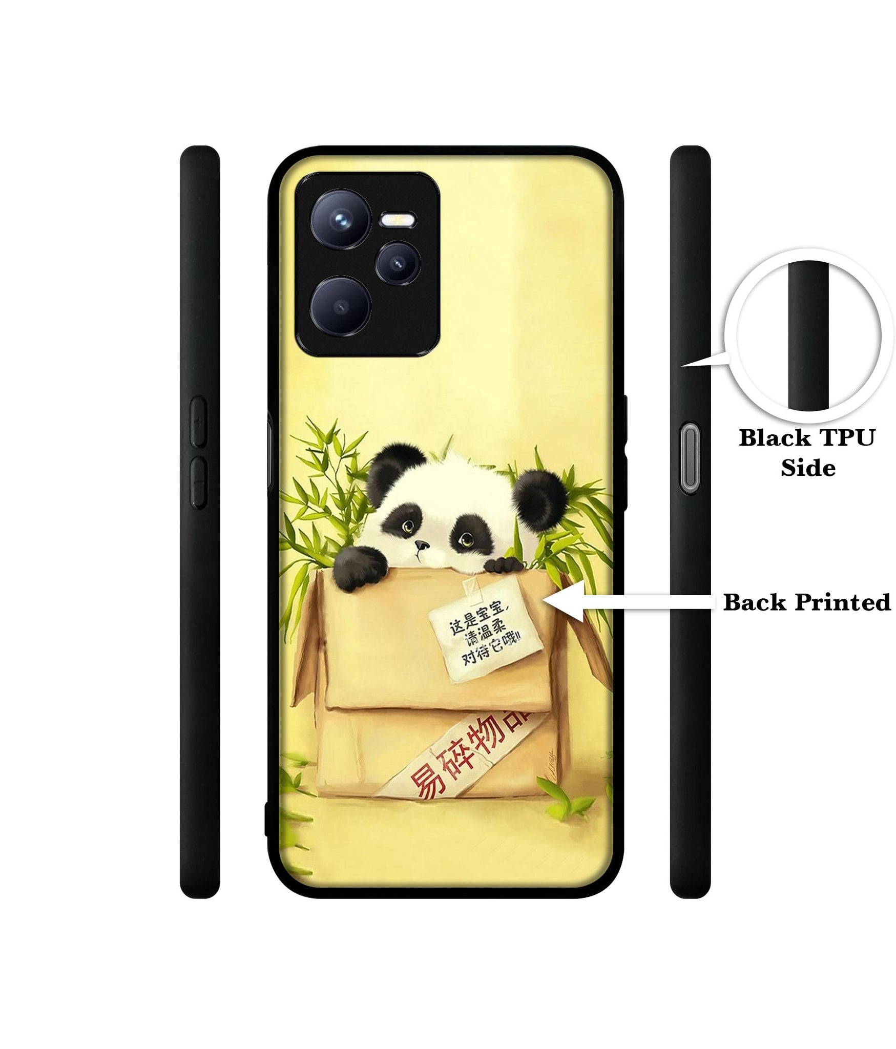 Panda In Box Designer 2D Printed Back Case Cover for Realme C35 4G / Narzo 50A Prime 4G
