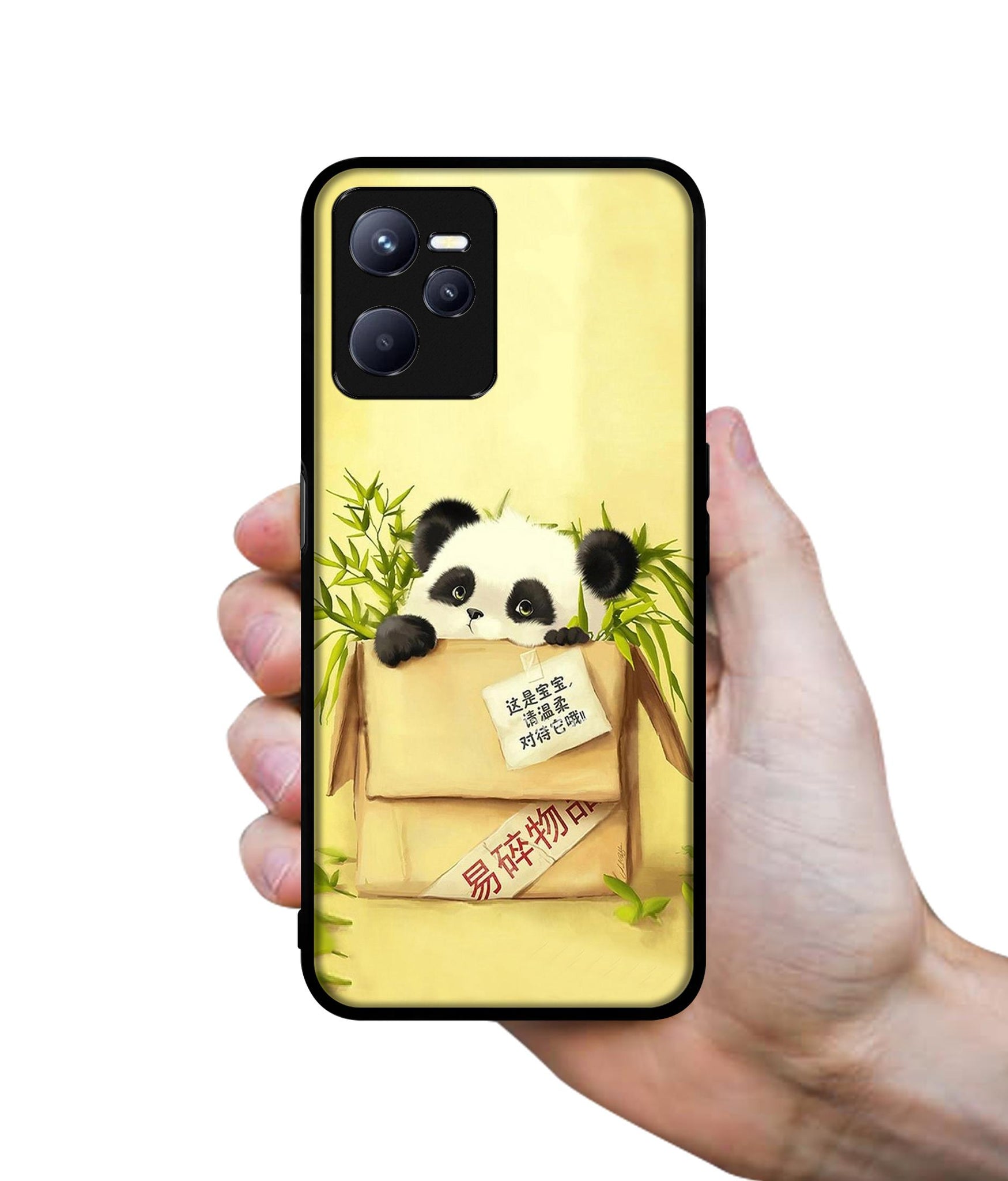 Panda In Box Designer 2D Printed Back Case Cover for Realme C35 4G / Narzo 50A Prime 4G