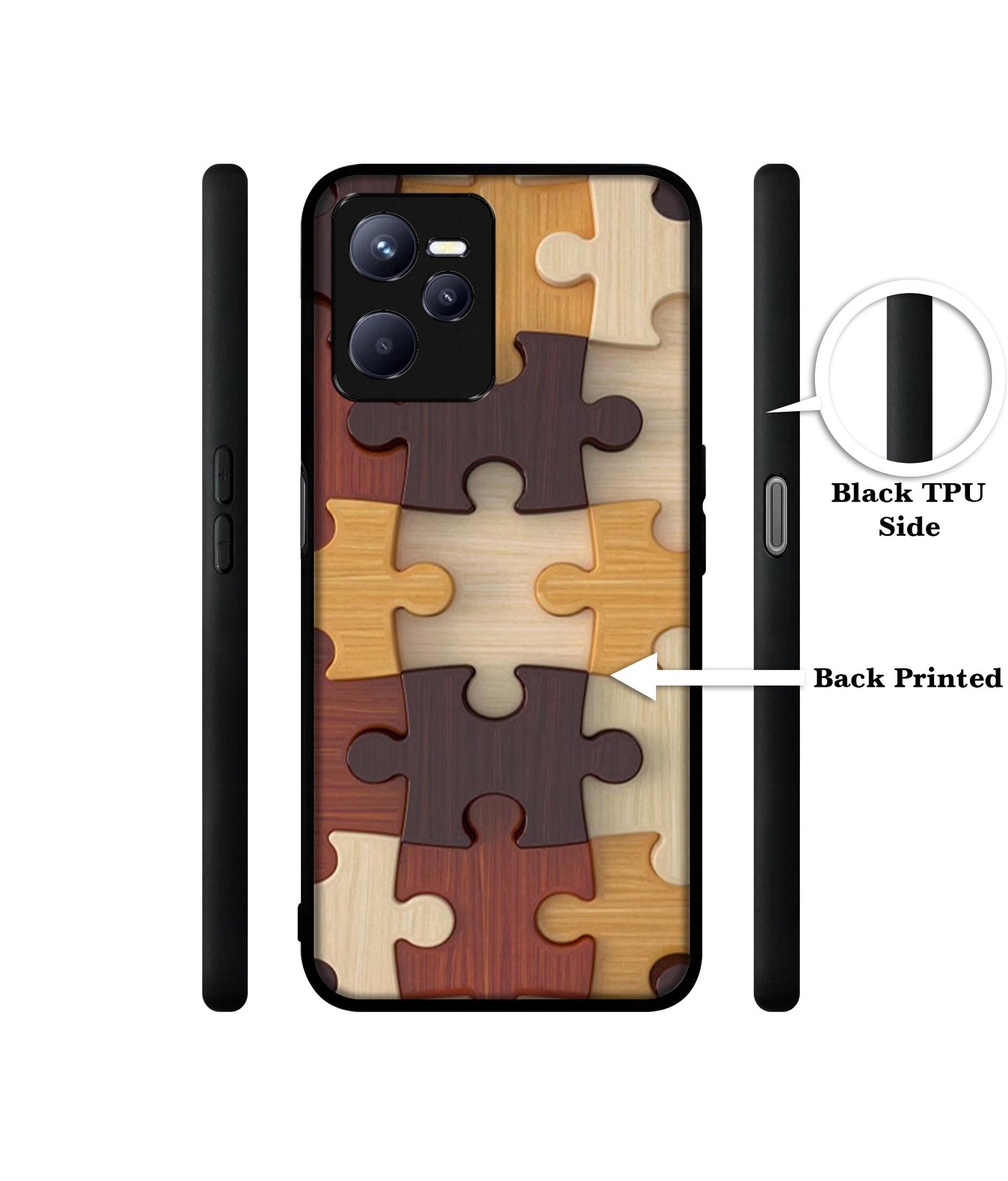 Puzzle Pattern Designer 2D Printed Back Case Cover for Realme C35 4G / Narzo 50A Prime 4G