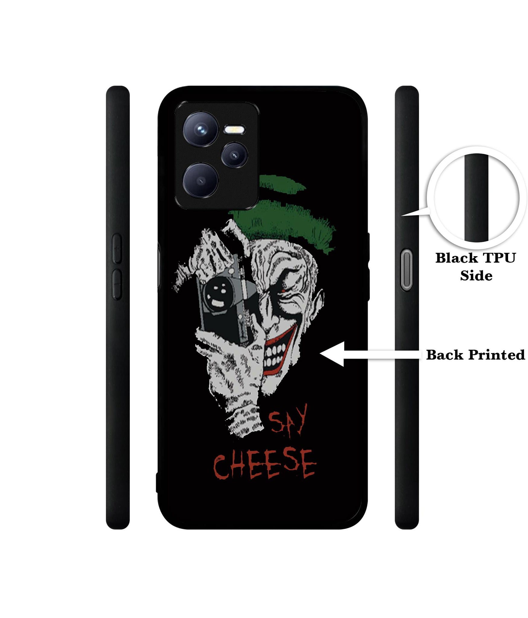 Joker Say Cheese Designer 2D Printed Back Case Cover for Realme C35 4G / Narzo 50A Prime 4G