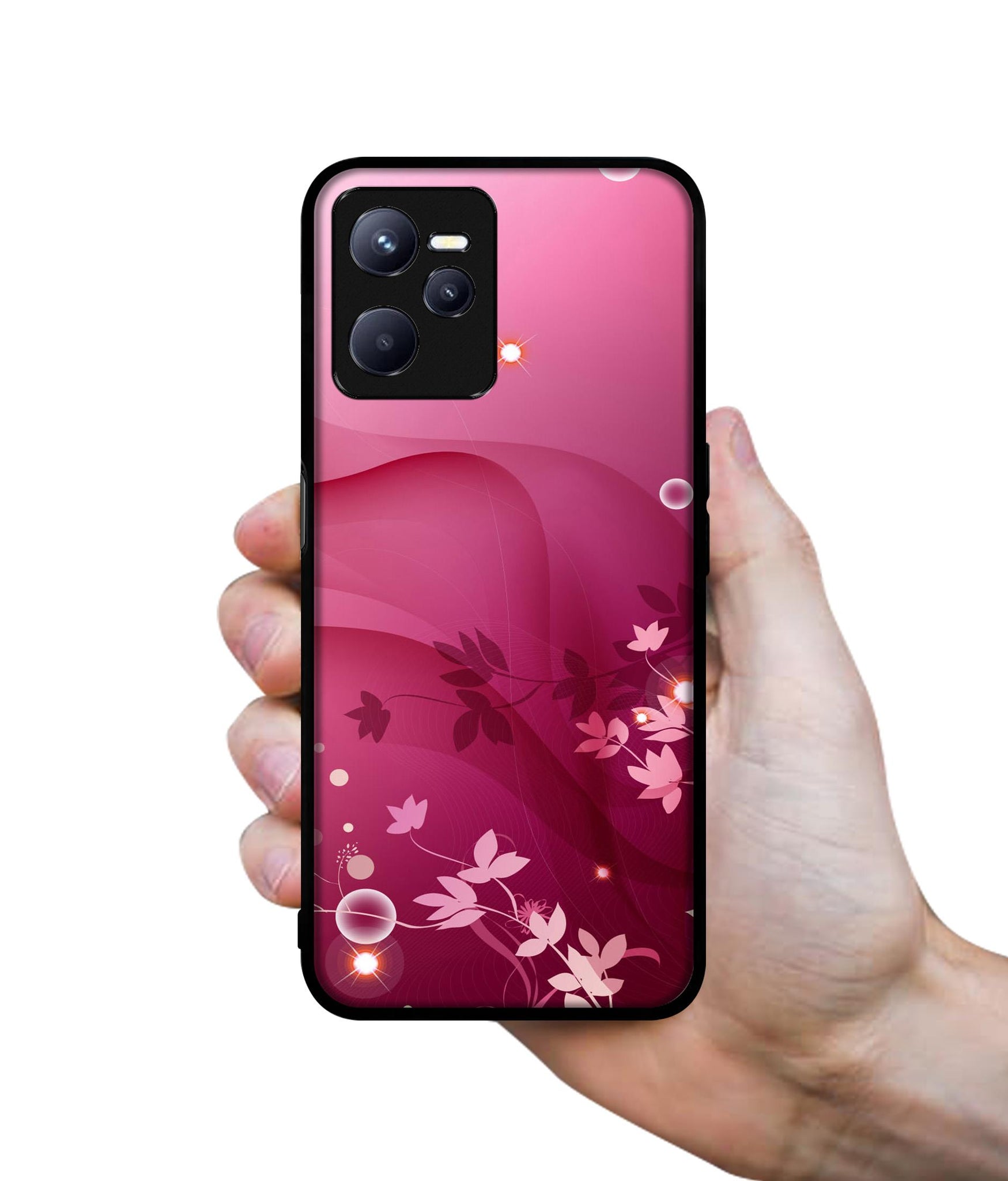 Pink Abstract Designer 2D Printed Back Case Cover for Realme C35 4G / Narzo 50A Prime 4G