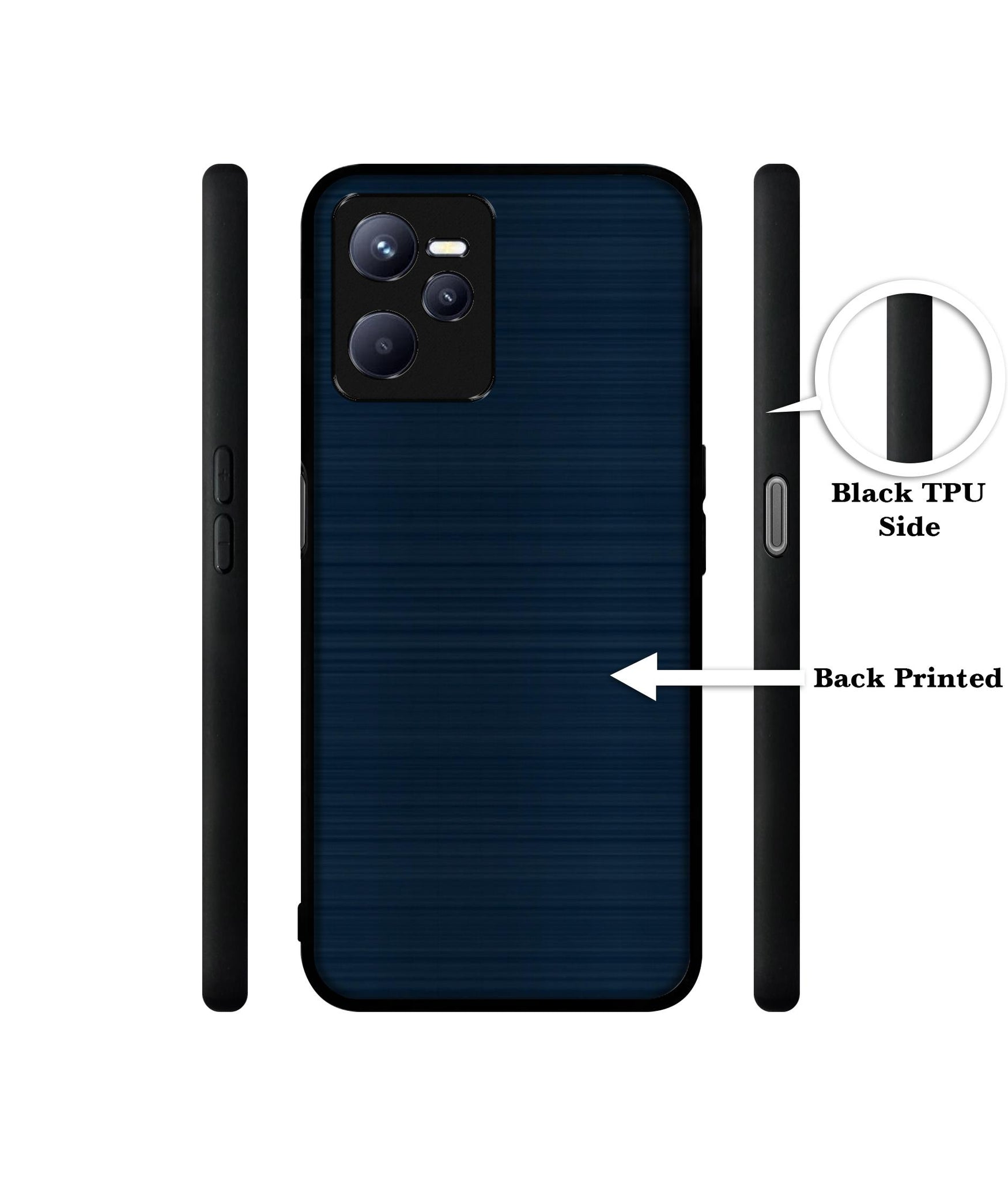 Blue Line Designer 2D Printed Back Case Cover for Realme C35 4G / Narzo 50A Prime 4G