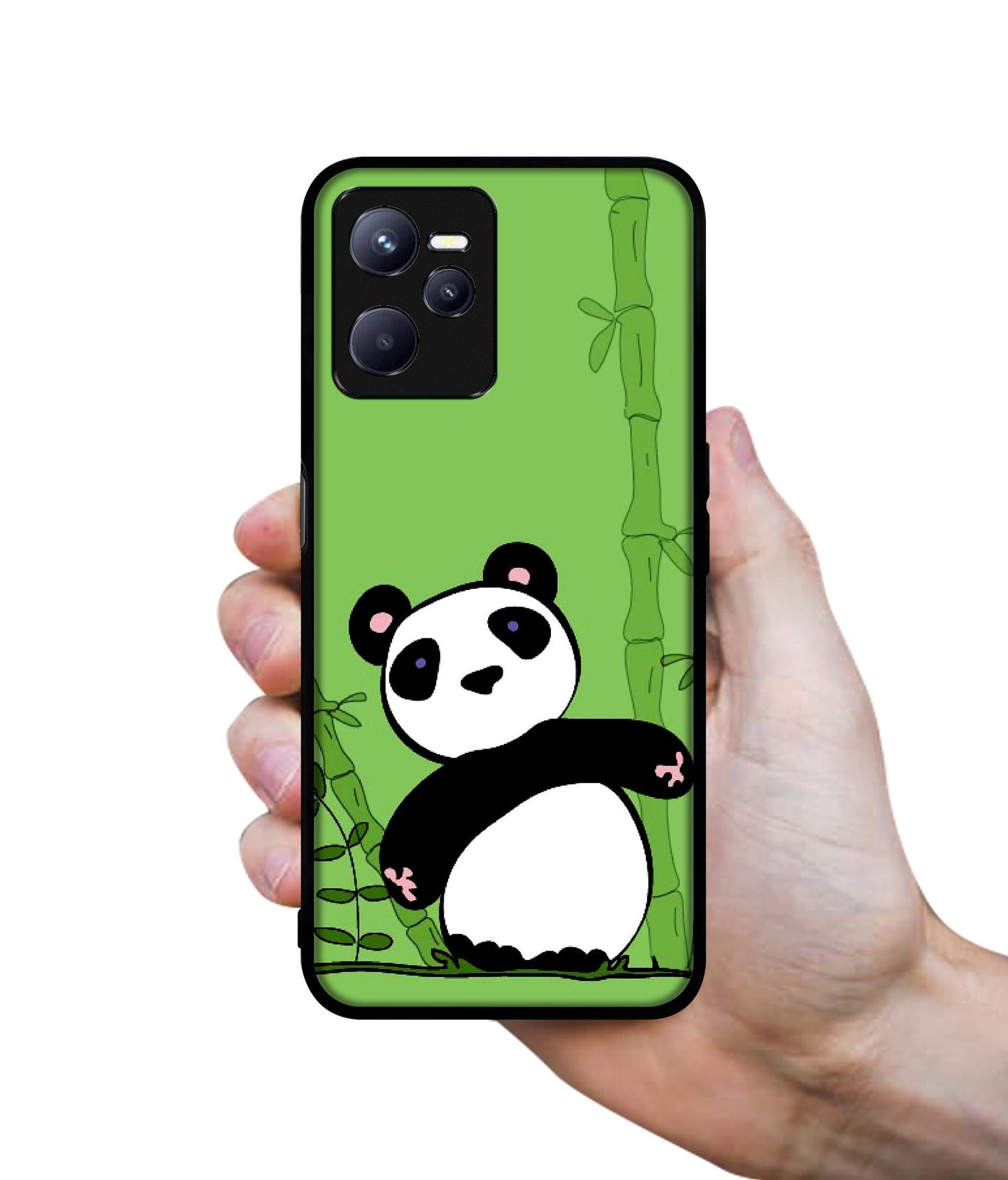 Panda with Bamboo Designer 2D Printed Back Case Cover for Realme C35 4G / Narzo 50A Prime 4G
