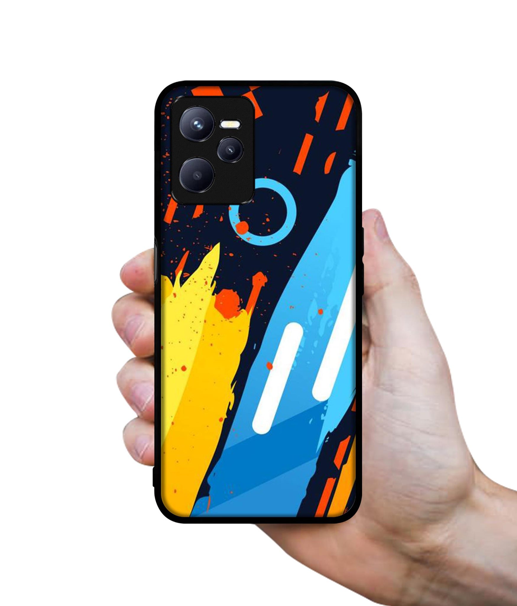 Abstract Stripes Geometric Figures Designer 2D Printed Back Case Cover for Realme C35 4G / Narzo 50A Prime 4G