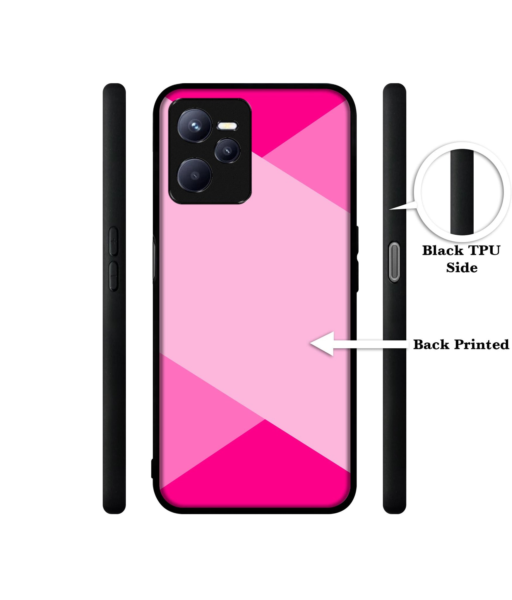 Pink Cross Vector Designer 2D Printed Back Case Cover for Realme C35 4G / Narzo 50A Prime 4G