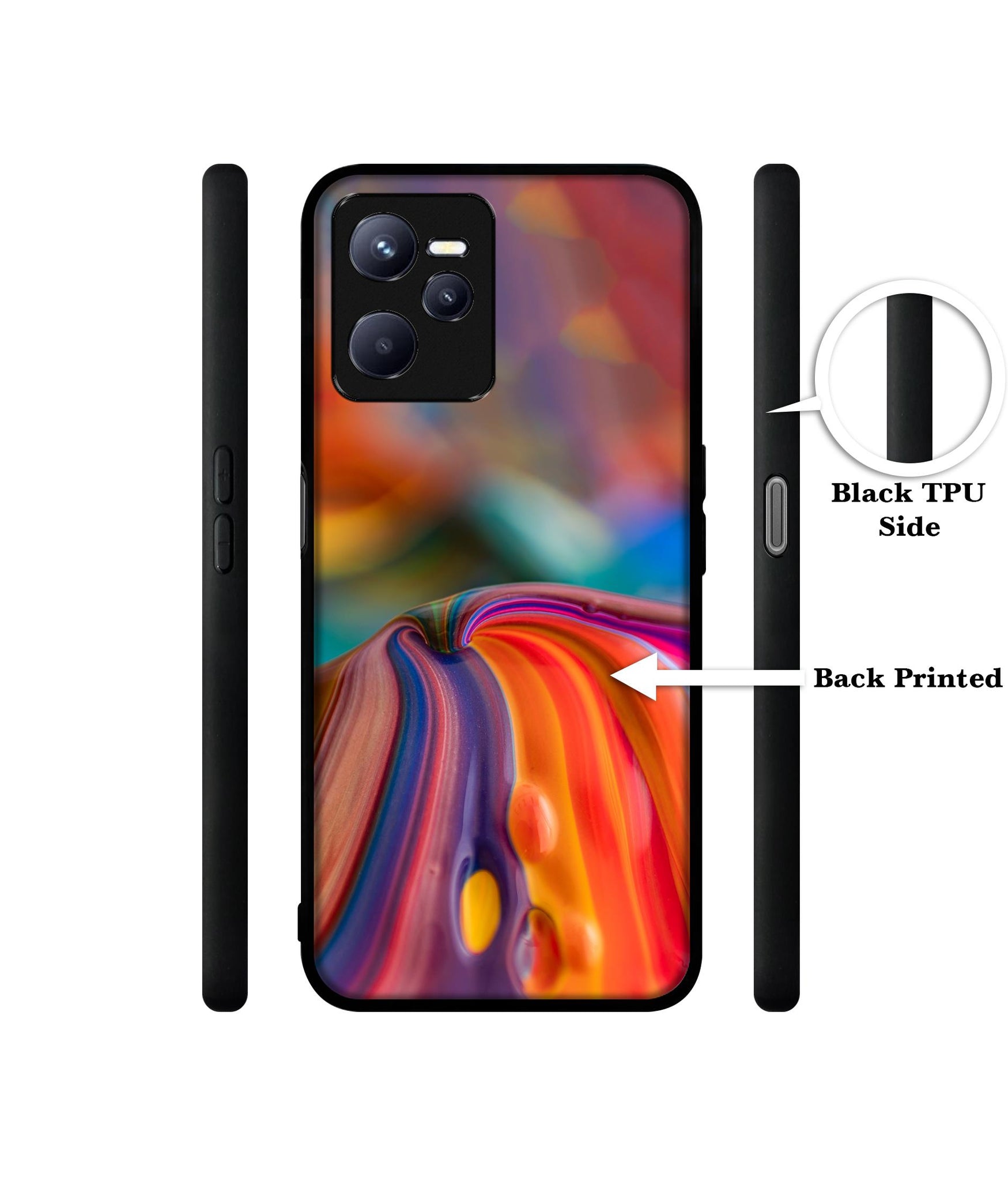 Rainbow Colors Designer 2D Printed Back Case Cover for Realme C35 4G / Narzo 50A Prime 4G
