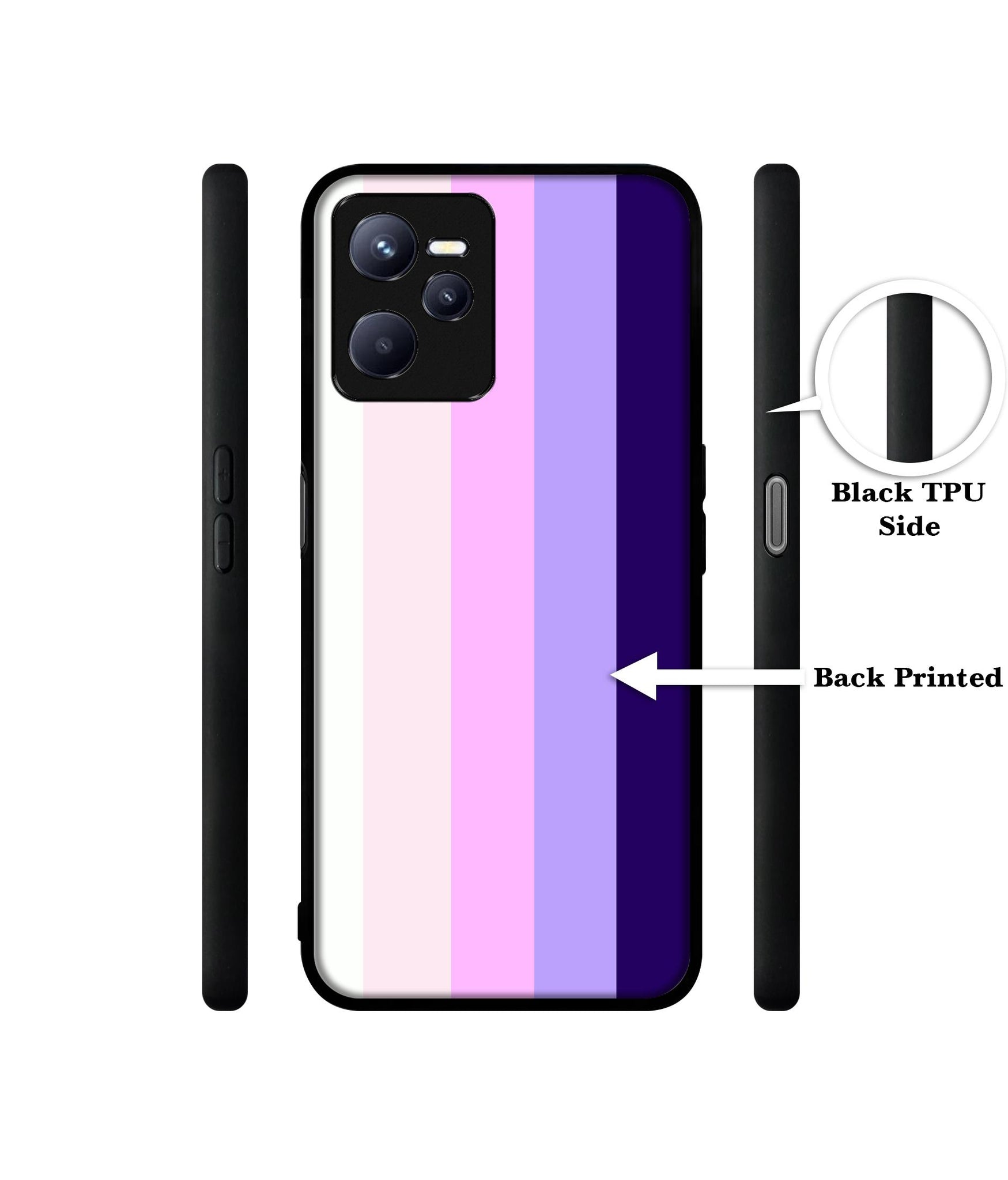 Pink and Purple Lines Designer 2D Printed Back Case Cover for Realme C35 4G / Narzo 50A Prime 4G