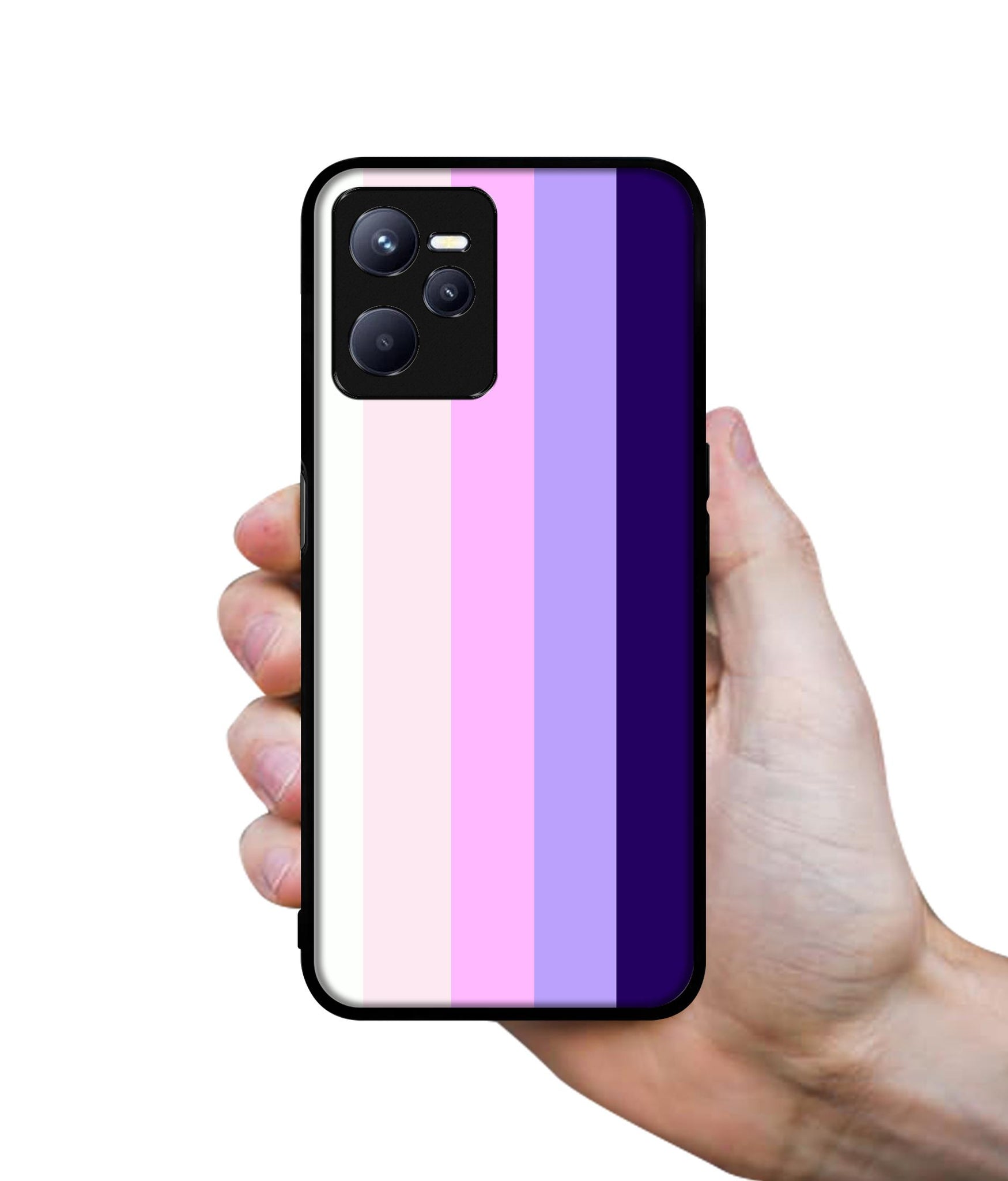 Pink and Purple Lines Designer 2D Printed Back Case Cover for Realme C35 4G / Narzo 50A Prime 4G