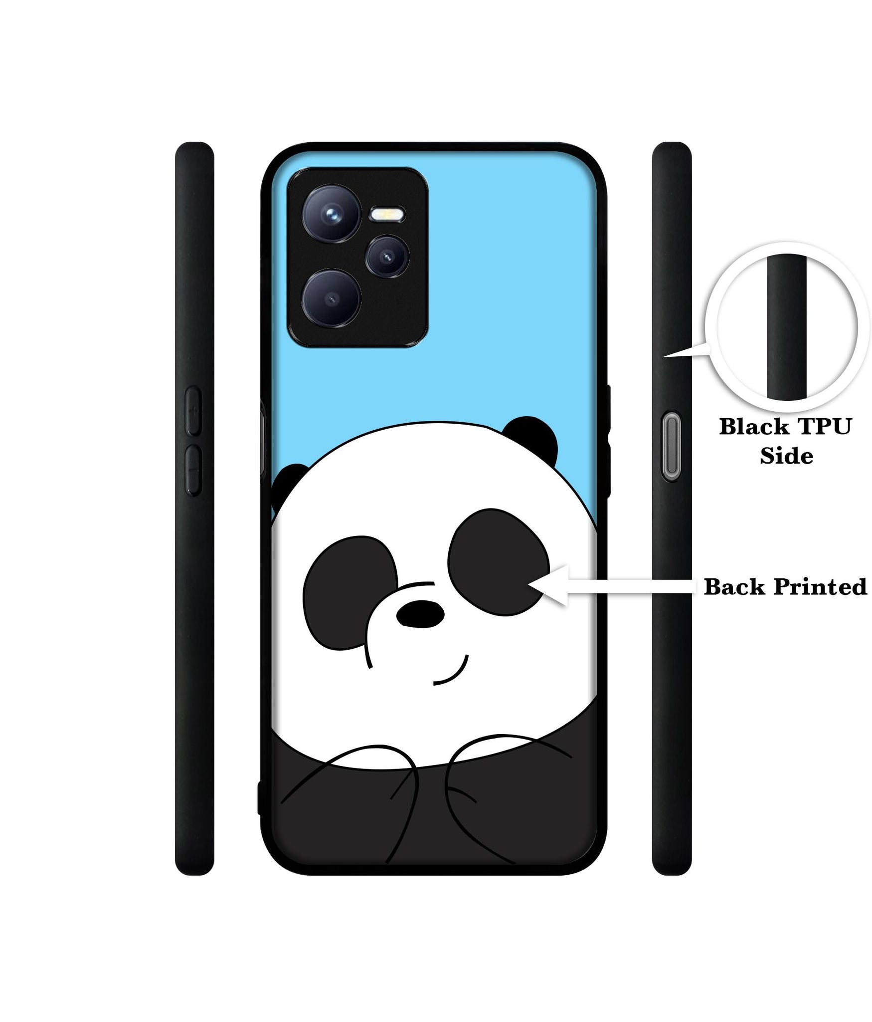 Cute Panda Designer 2D Printed Back Case Cover for Realme C35 4G / Narzo 50A Prime 4G
