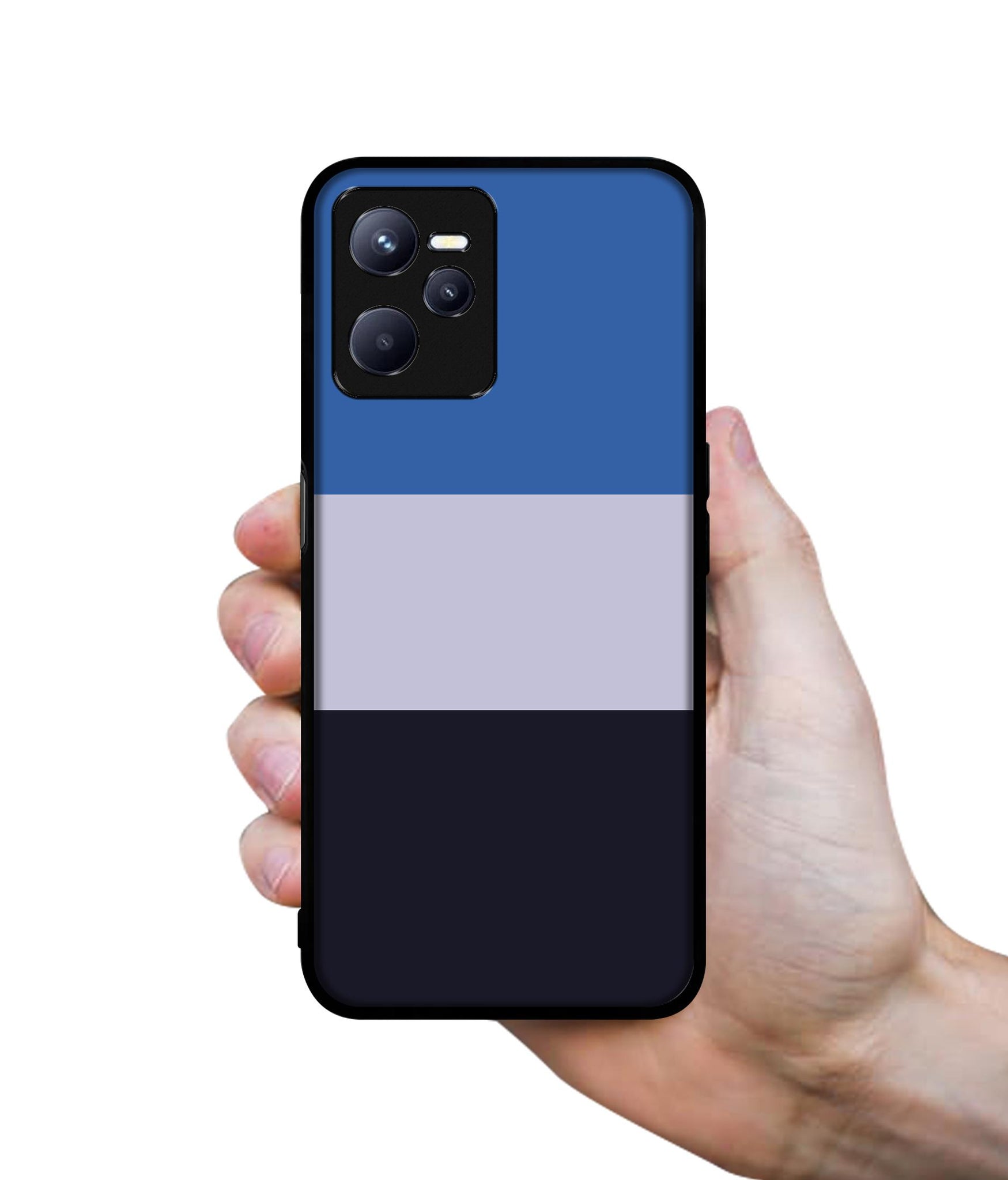 Three Color Stripes Designer 2D Printed Back Case Cover for Realme C35 4G / Narzo 50A Prime 4G