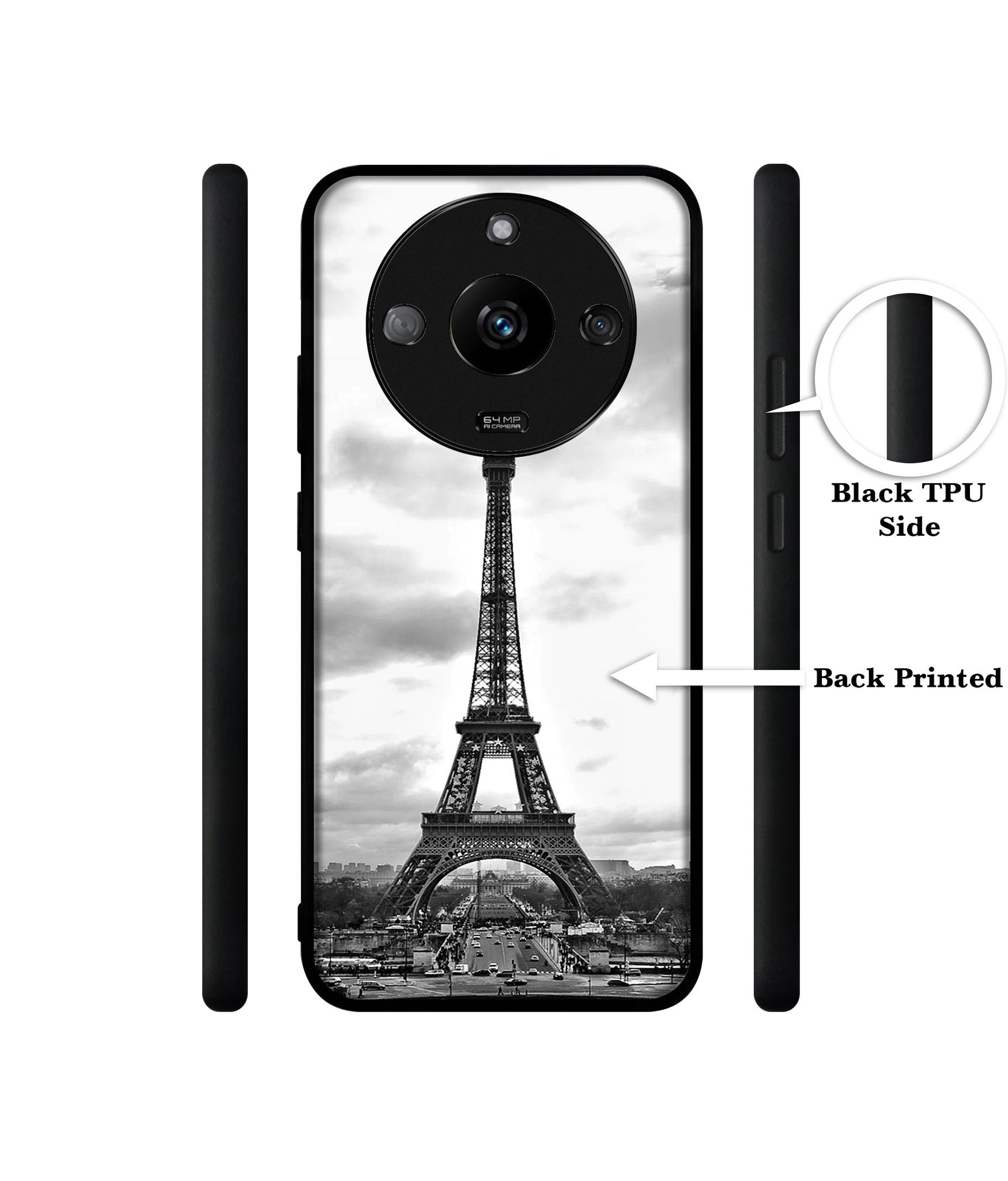 Eiffel Tower Designer 2D Printed Back Case Cover for Realme Narzo 60 5G