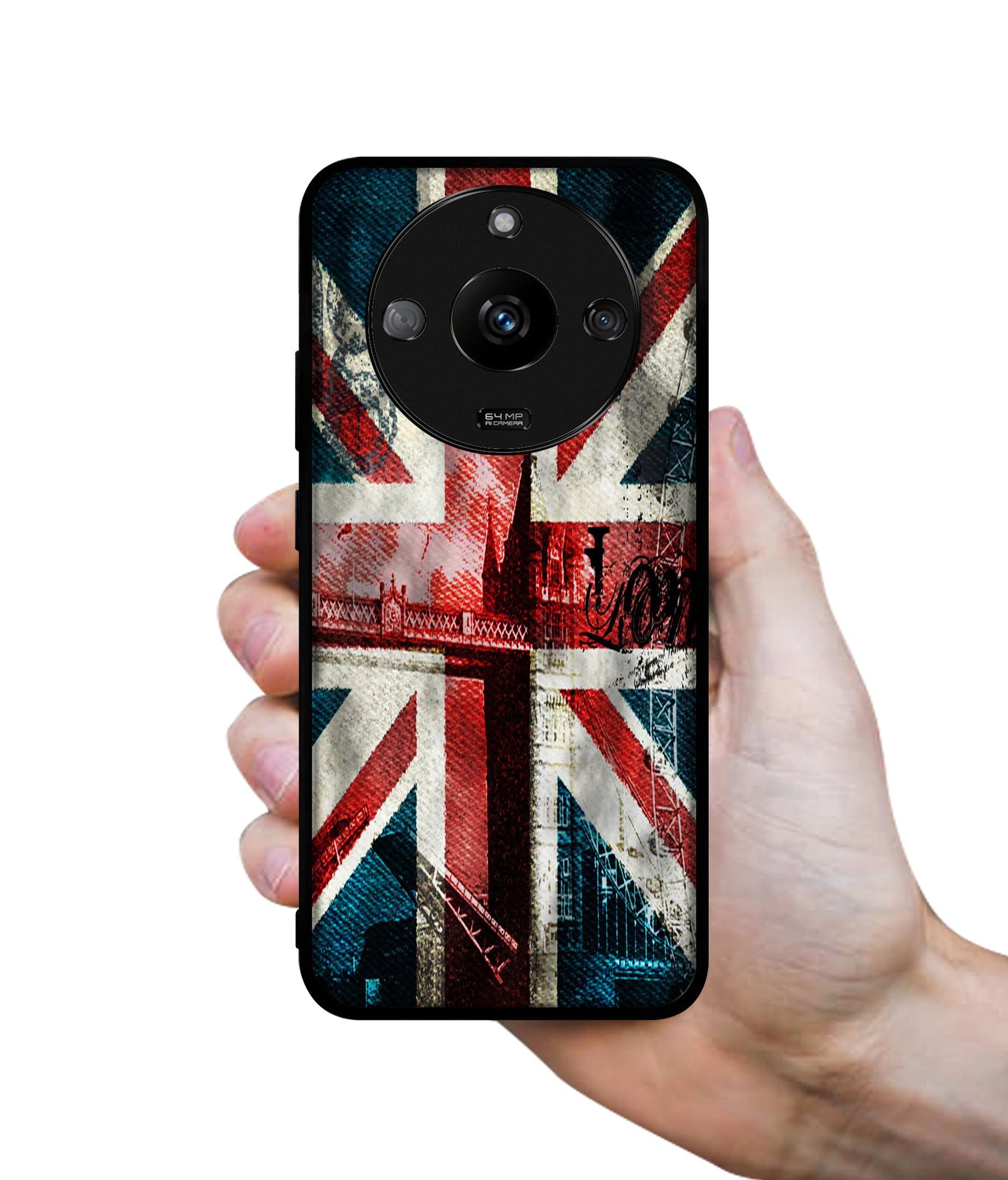 London Flag wallpaper Designer 2D Printed Back Case Cover for Realme Narzo 60 5G