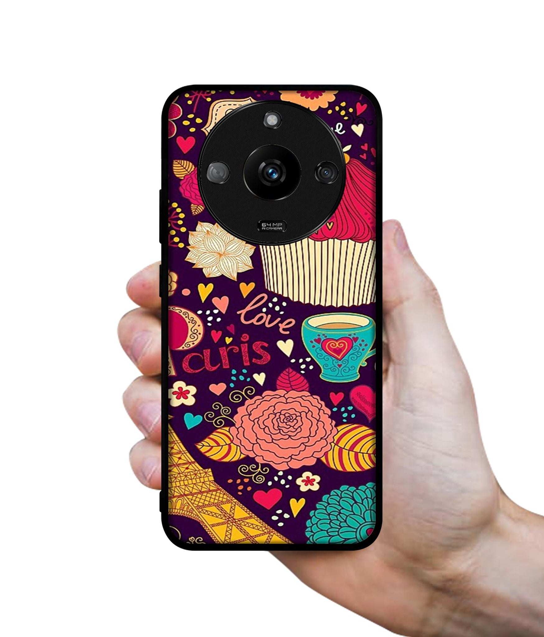Paris Flower Love Designer 2D Printed Back Case Cover for Realme Narzo 60 5G