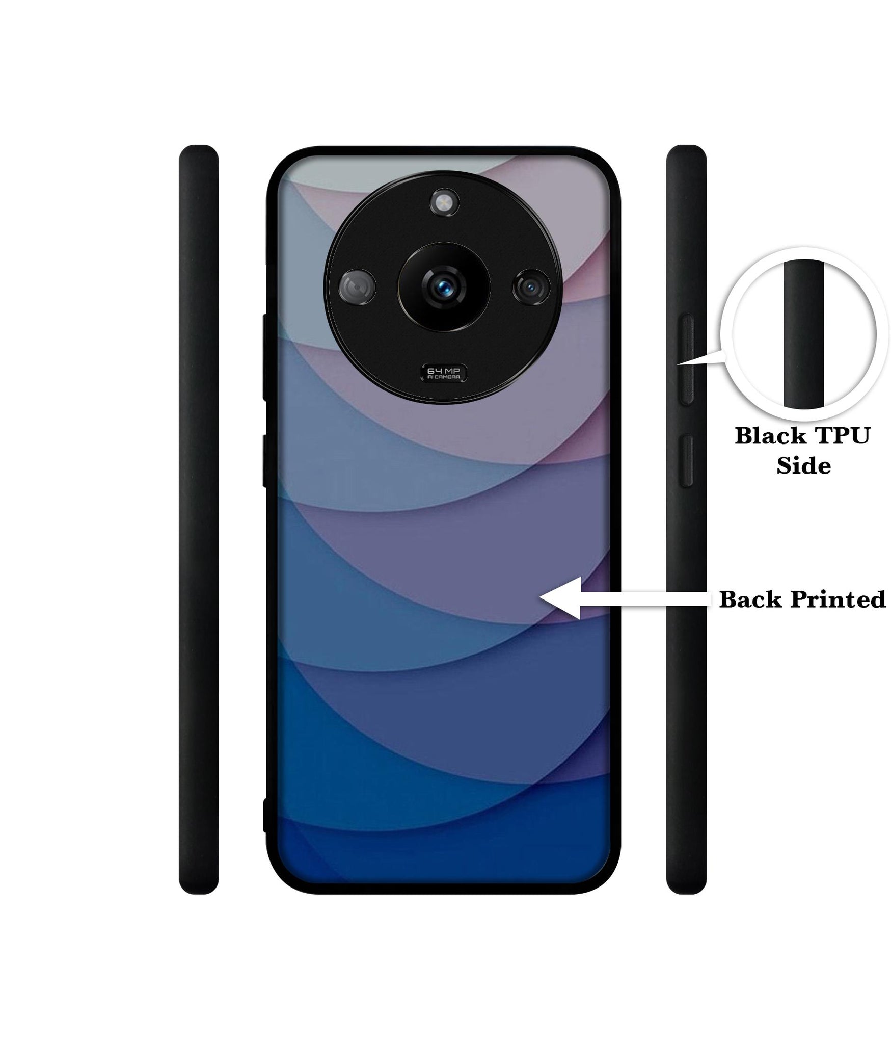 Waves Pattern Print Designer 2D Printed Back Case Cover for Realme Narzo 60 5G