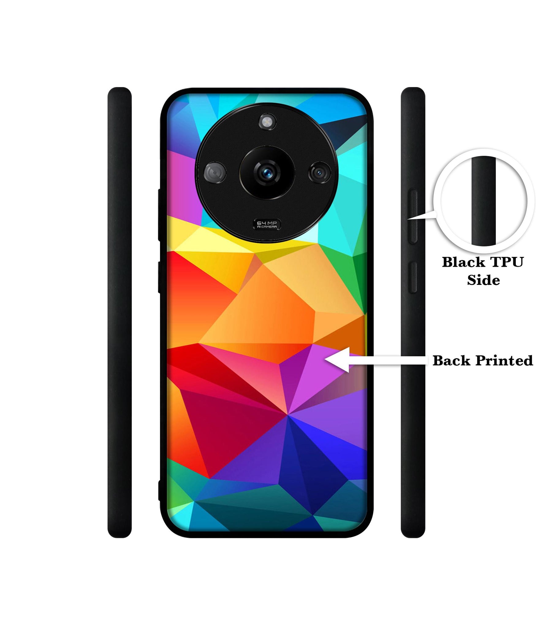 Colorful Pattern Designer 2D Printed Back Case Cover for Realme Narzo 60 5G