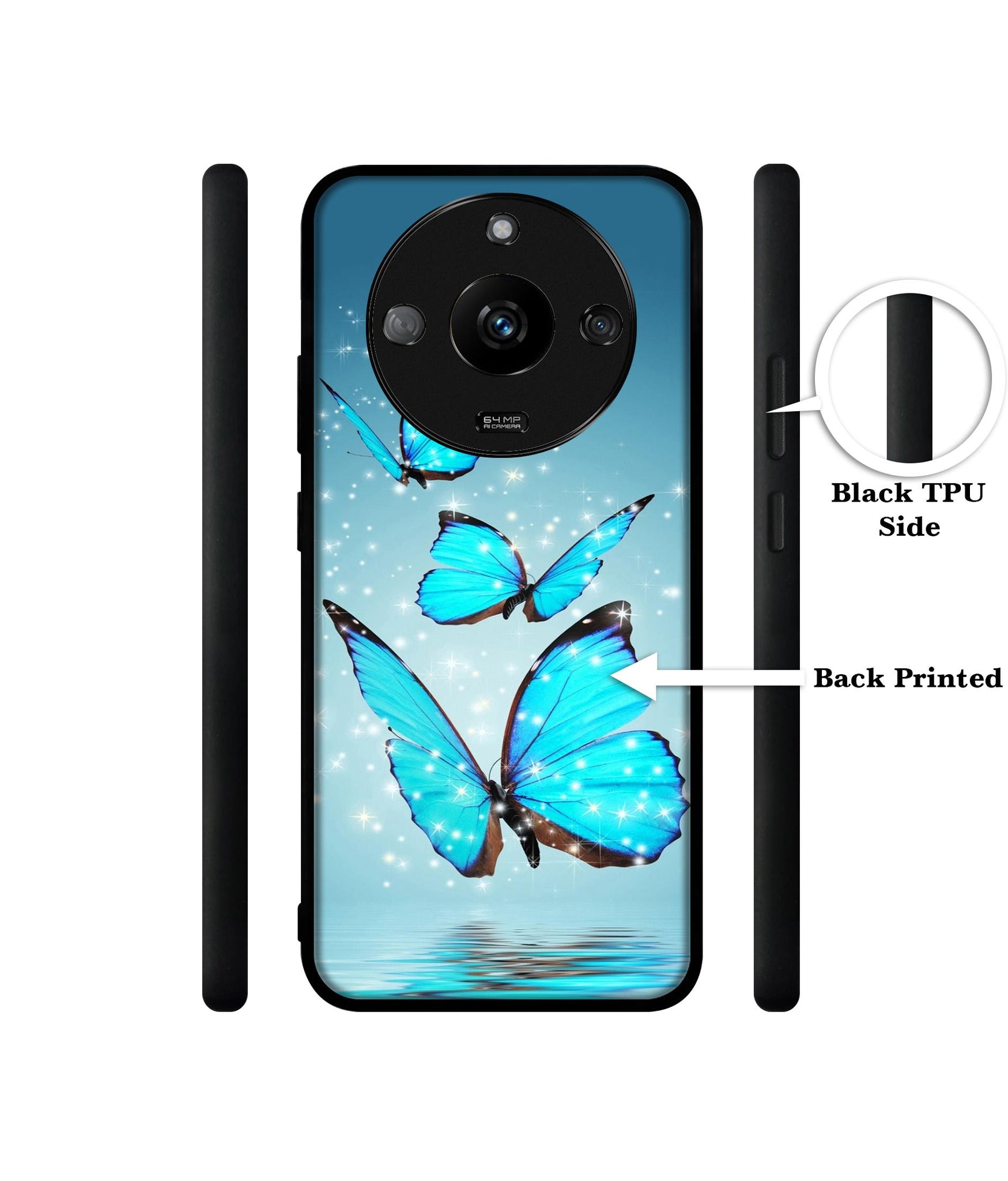 Flying Butterflies Designer 2D Printed Back Case Cover for Realme Narzo 60 5G