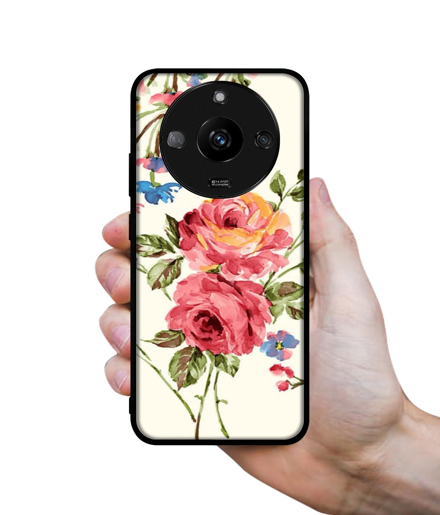 Vintage Painting Flower Designer 2D Printed Back Case Cover for Realme Narzo 60 5G