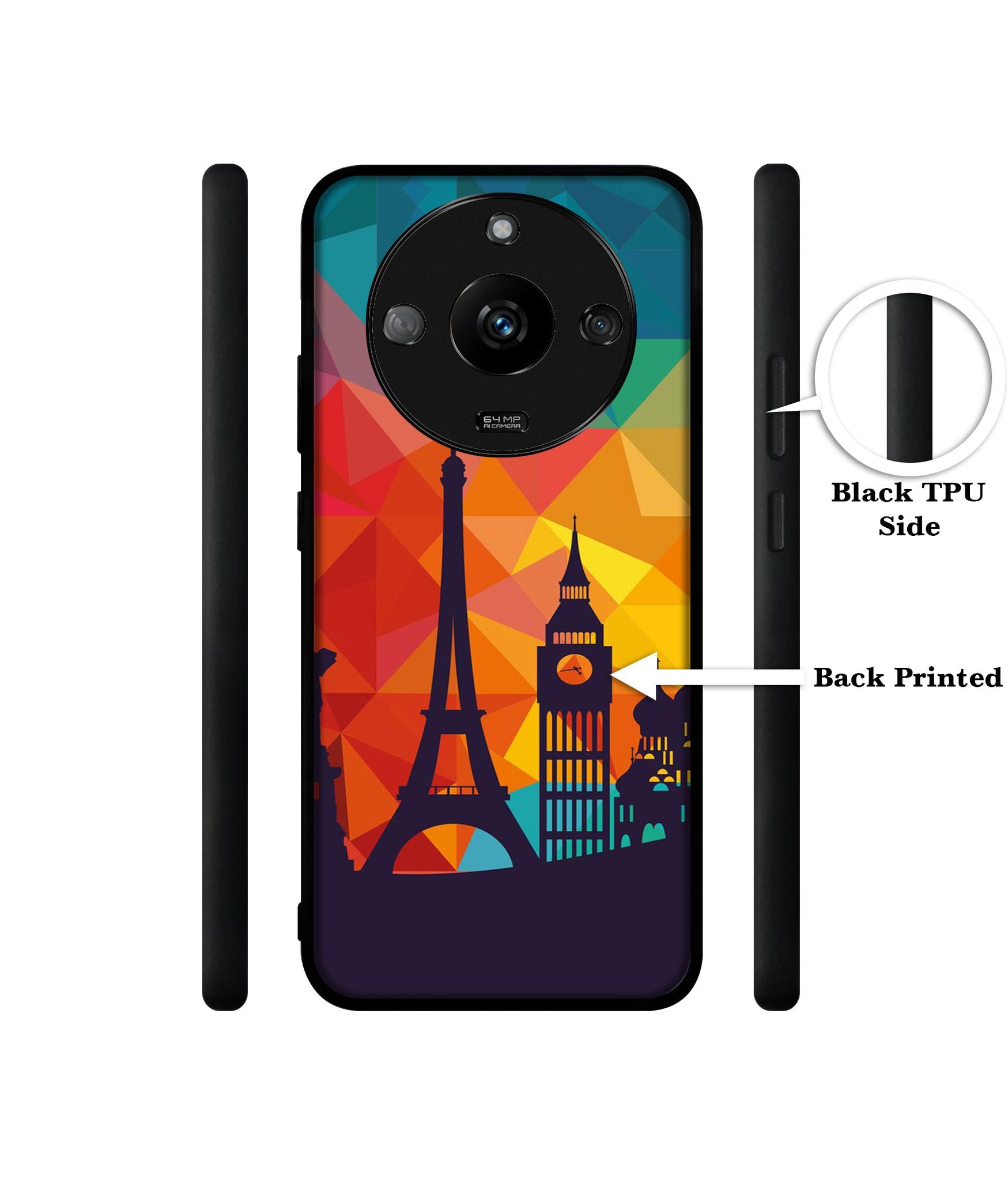 Colored Paris Designer 2D Printed Back Case Cover for Realme Narzo 60 5G