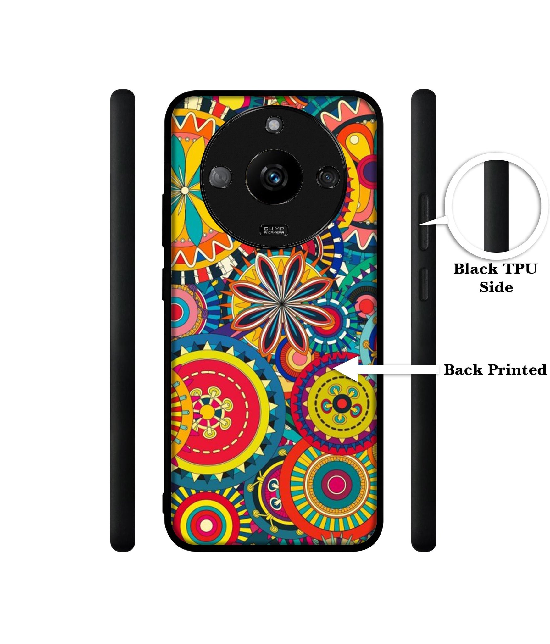 Ring Pattern Print Designer 2D Printed Back Case Cover for Realme Narzo 60 5G