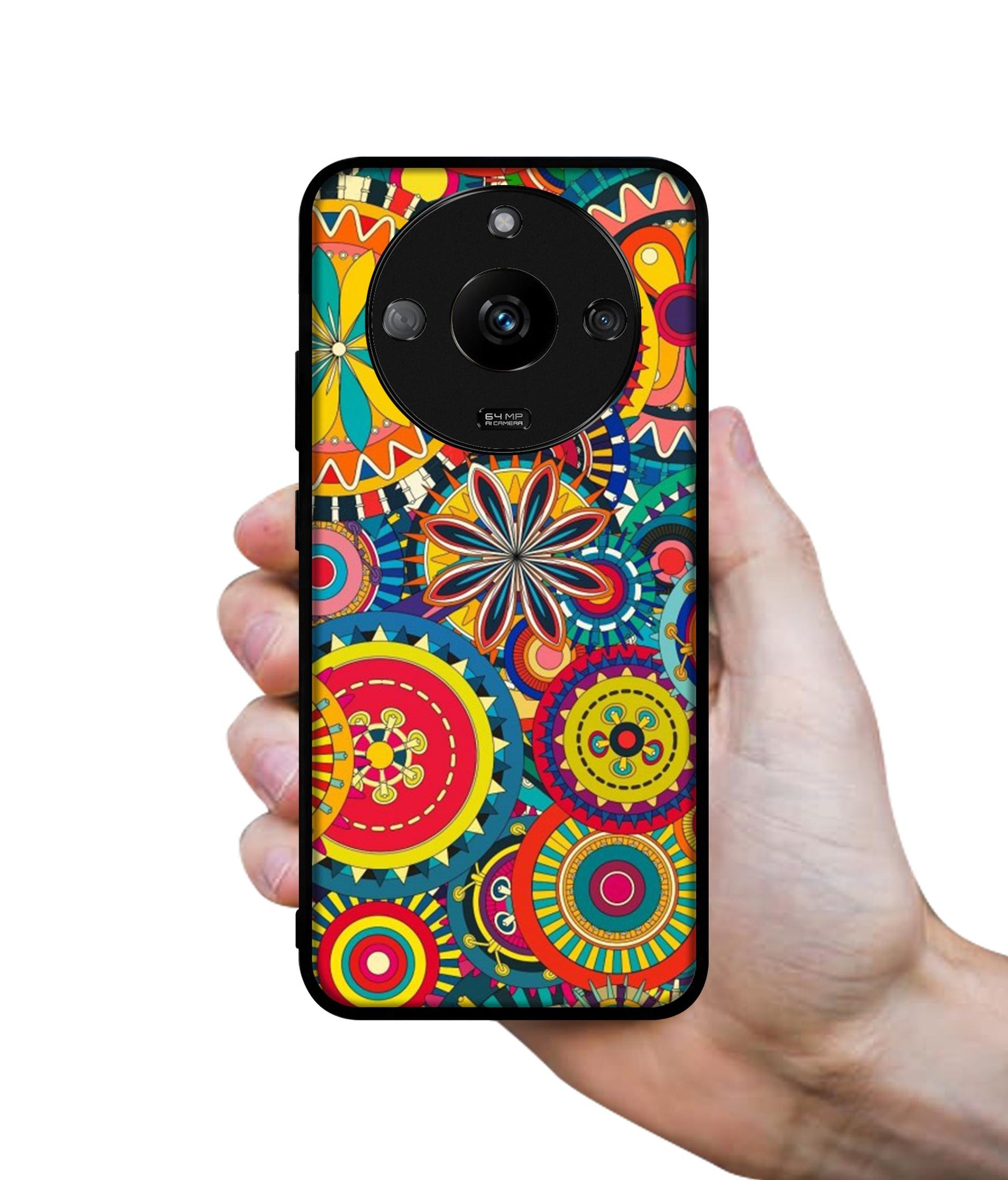 Ring Pattern Print Designer 2D Printed Back Case Cover for Realme Narzo 60 5G