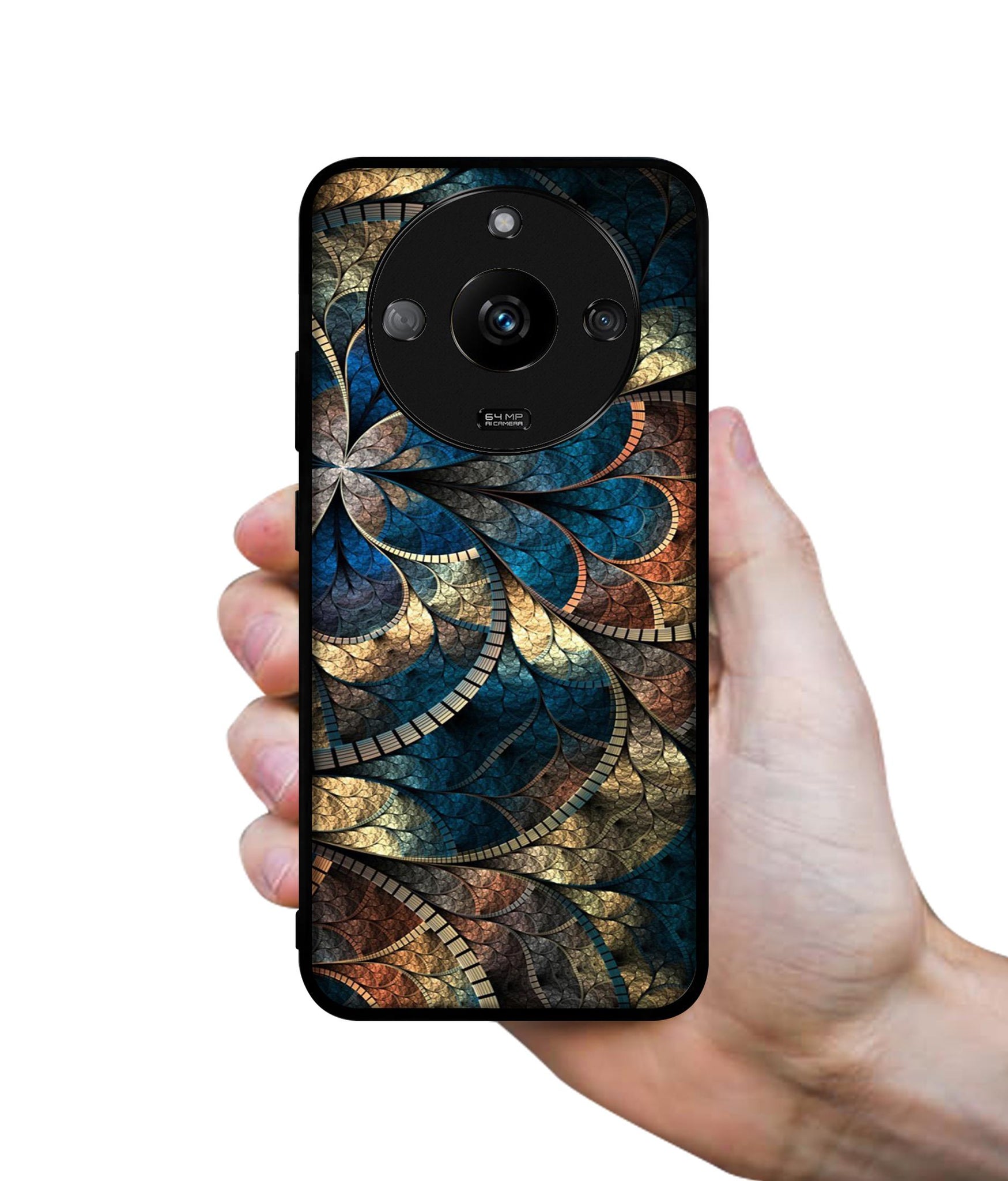 Fractional Pattern Designer 2D Printed Back Case Cover for Realme Narzo 60 5G