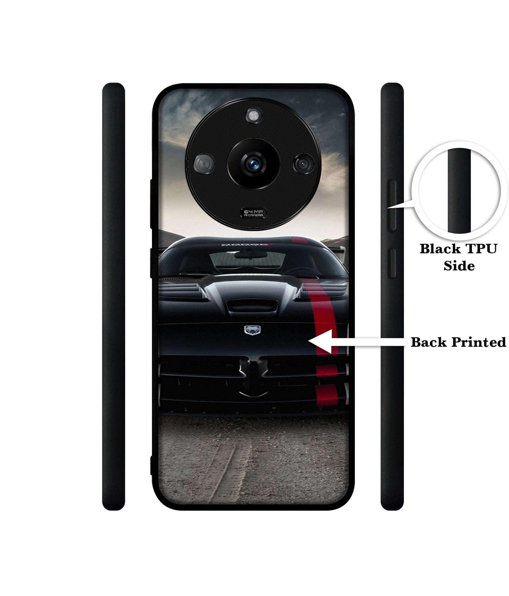 Sports Car Pattern Designer 2D Printed Back Case Cover for Realme Narzo 60 5G