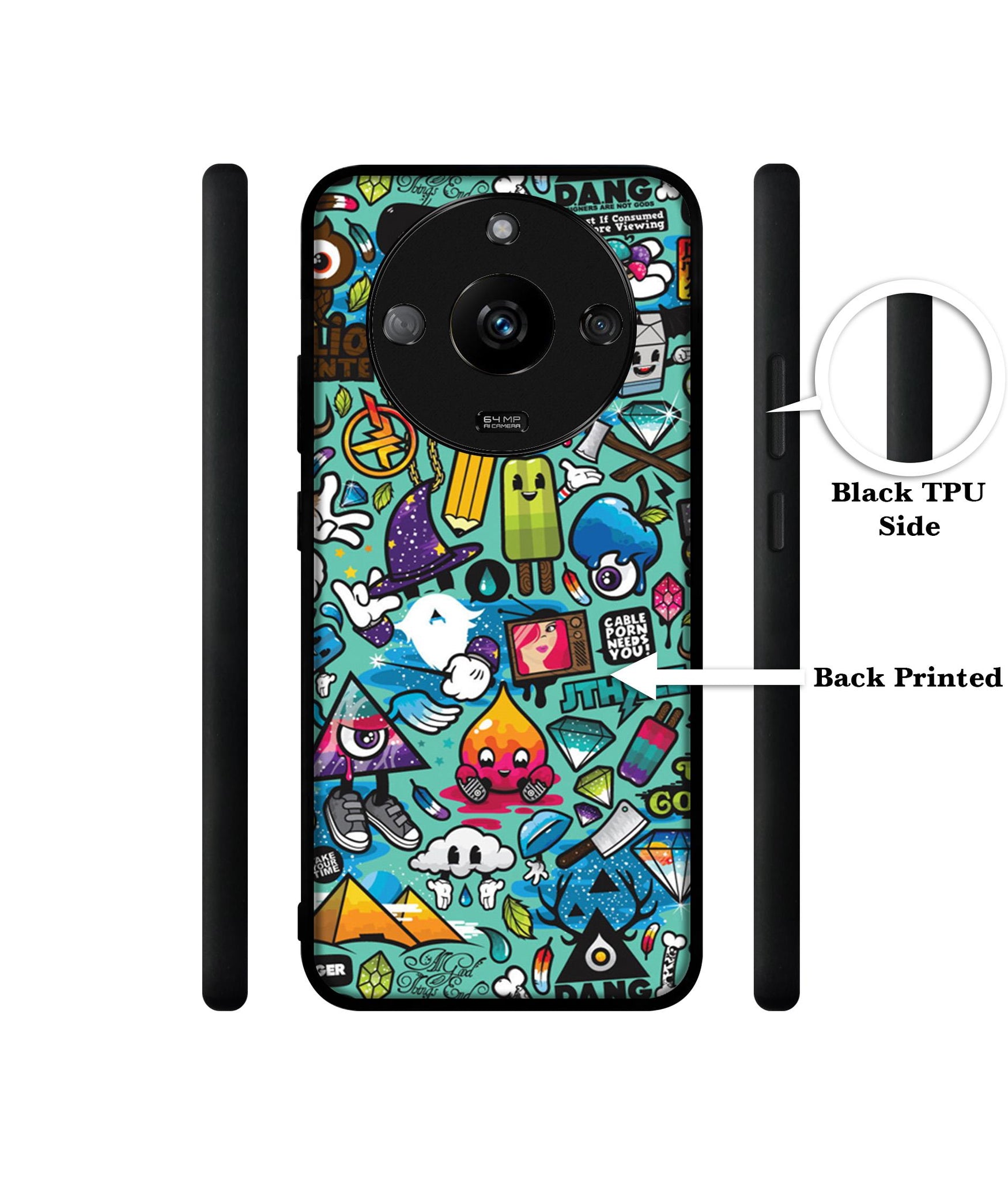 Crazy Designer 2D Printed Back Case Cover for Realme Narzo 60 5G