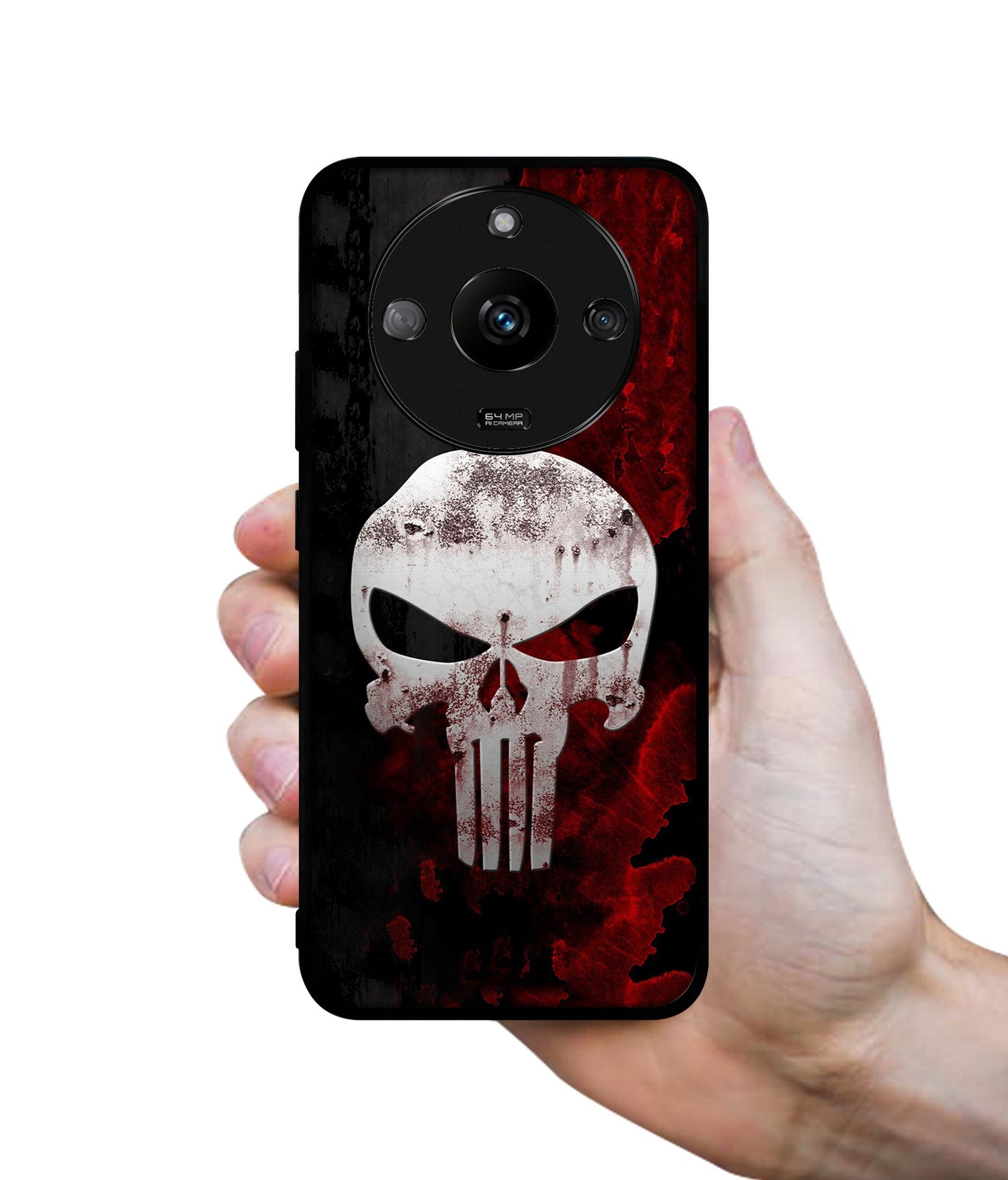 Punisher Skull Designer 2D Printed Back Case Cover for Realme Narzo 60 5G