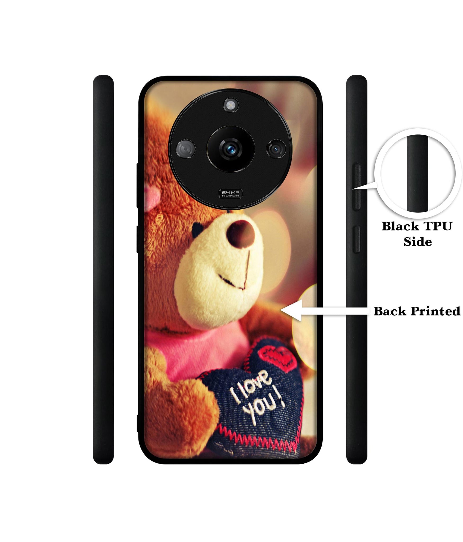 Teddy Bear Designer 2D Printed Back Case Cover for Realme Narzo 60 5G