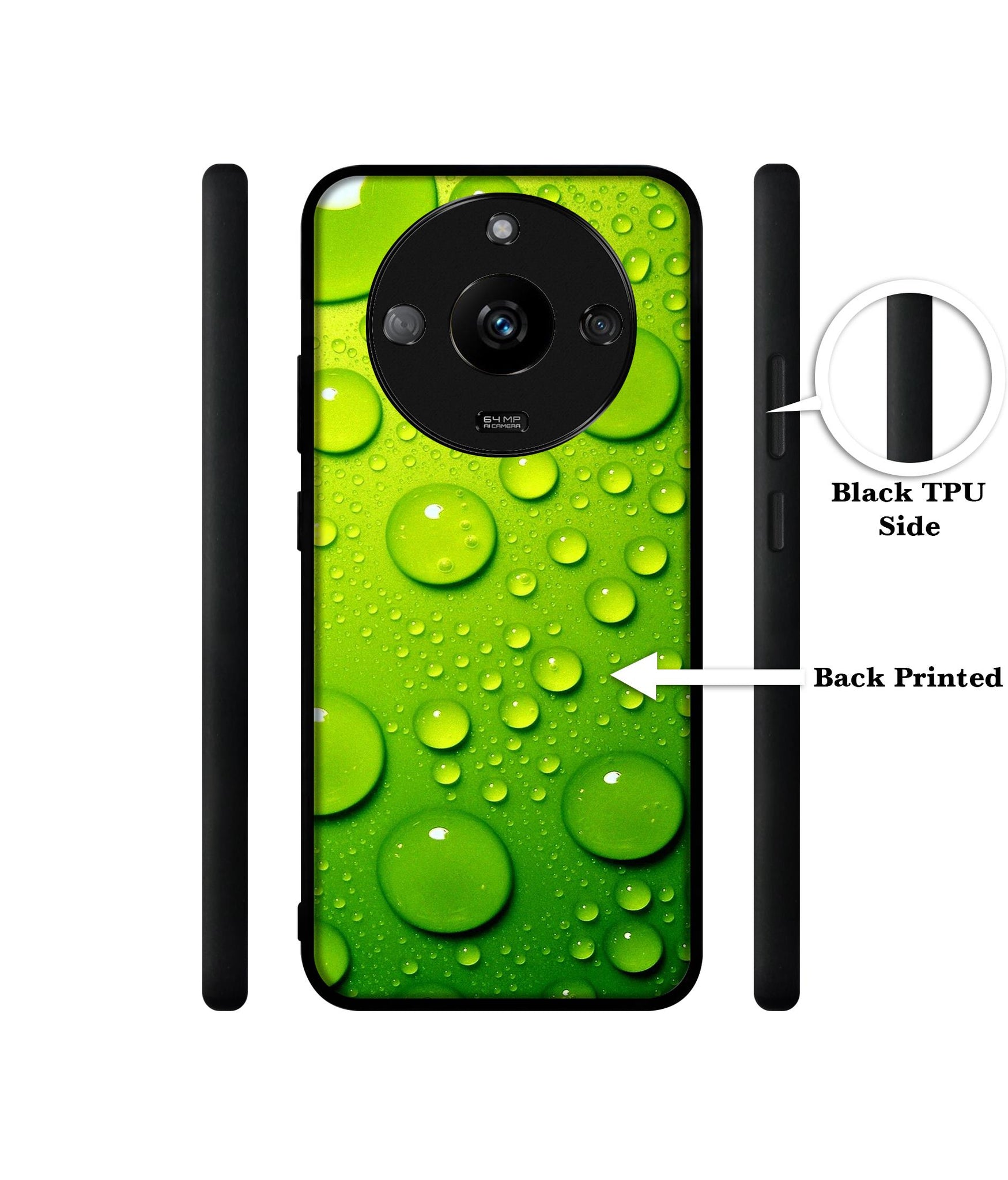 Green Bubbles Designer 2D Printed Back Case Cover for Realme Narzo 60 5G