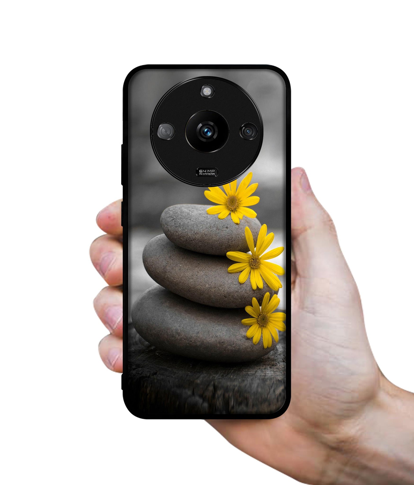 Stones And Flower Designer 2D Printed Back Case Cover for Realme Narzo 60 5G