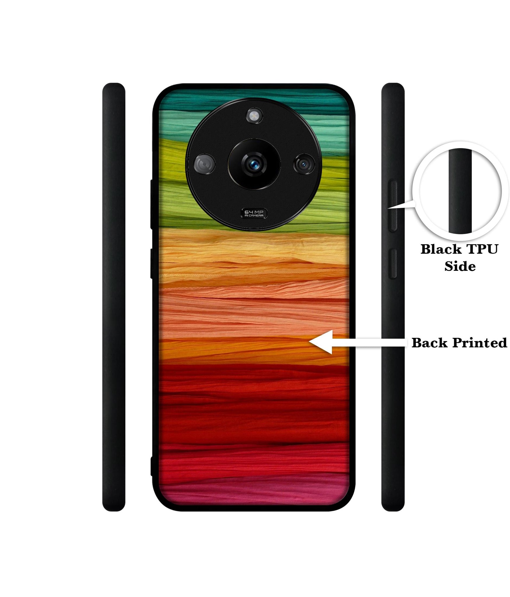 Colorful Thread Designer 2D Printed Back Case Cover for Realme Narzo 60 5G