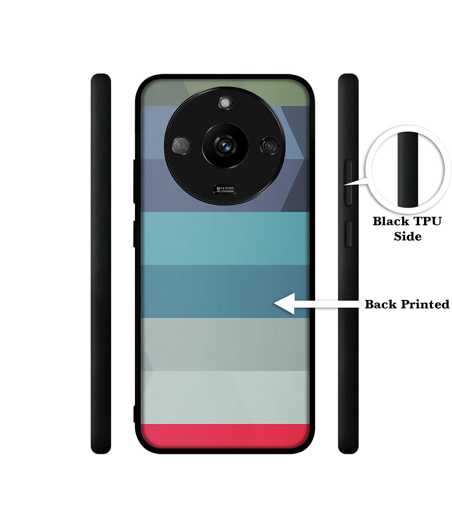 Colorful Lines Designer 2D Printed Back Case Cover for Realme Narzo 60 5G