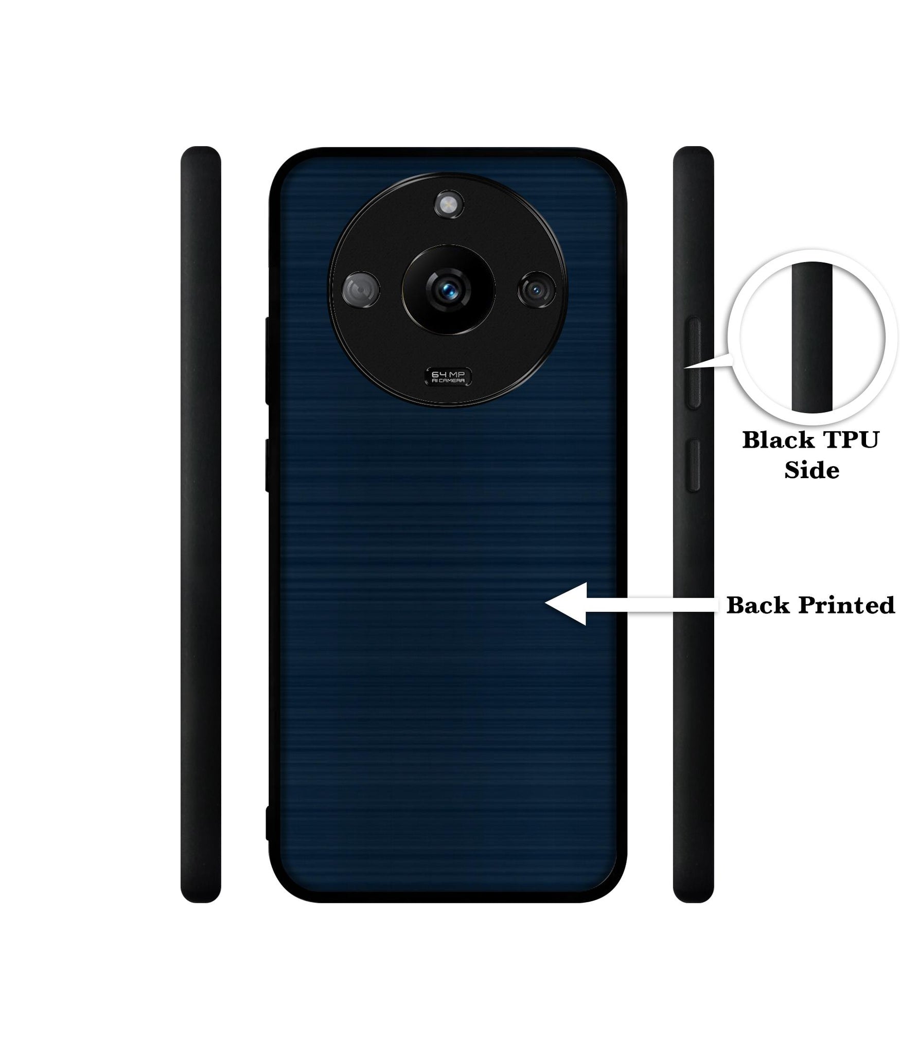 Blue Line Designer 2D Printed Back Case Cover for Realme Narzo 60 5G