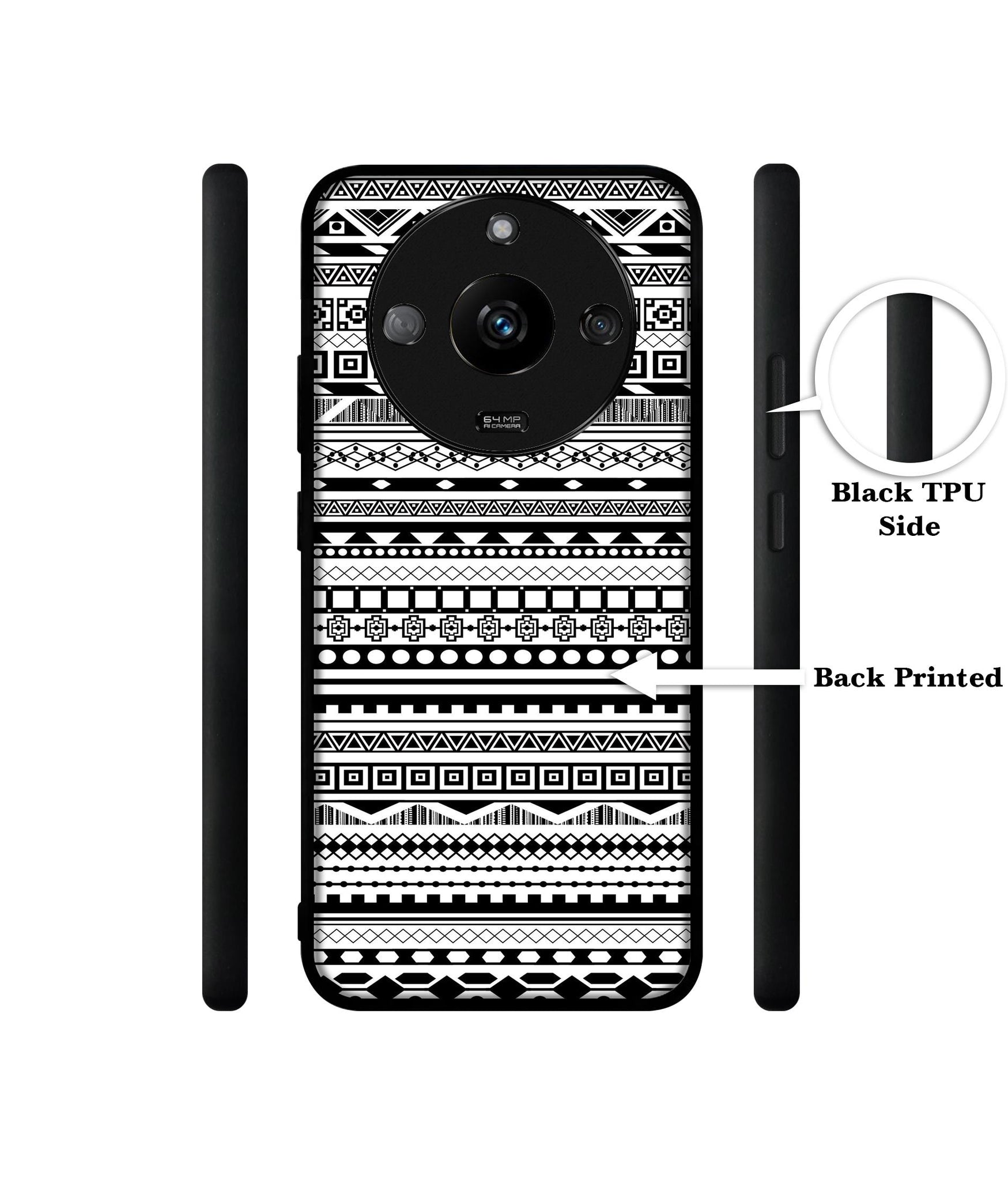 Black & White Patterns Designer 2D Printed Back Case Cover for Realme Narzo 60 5G
