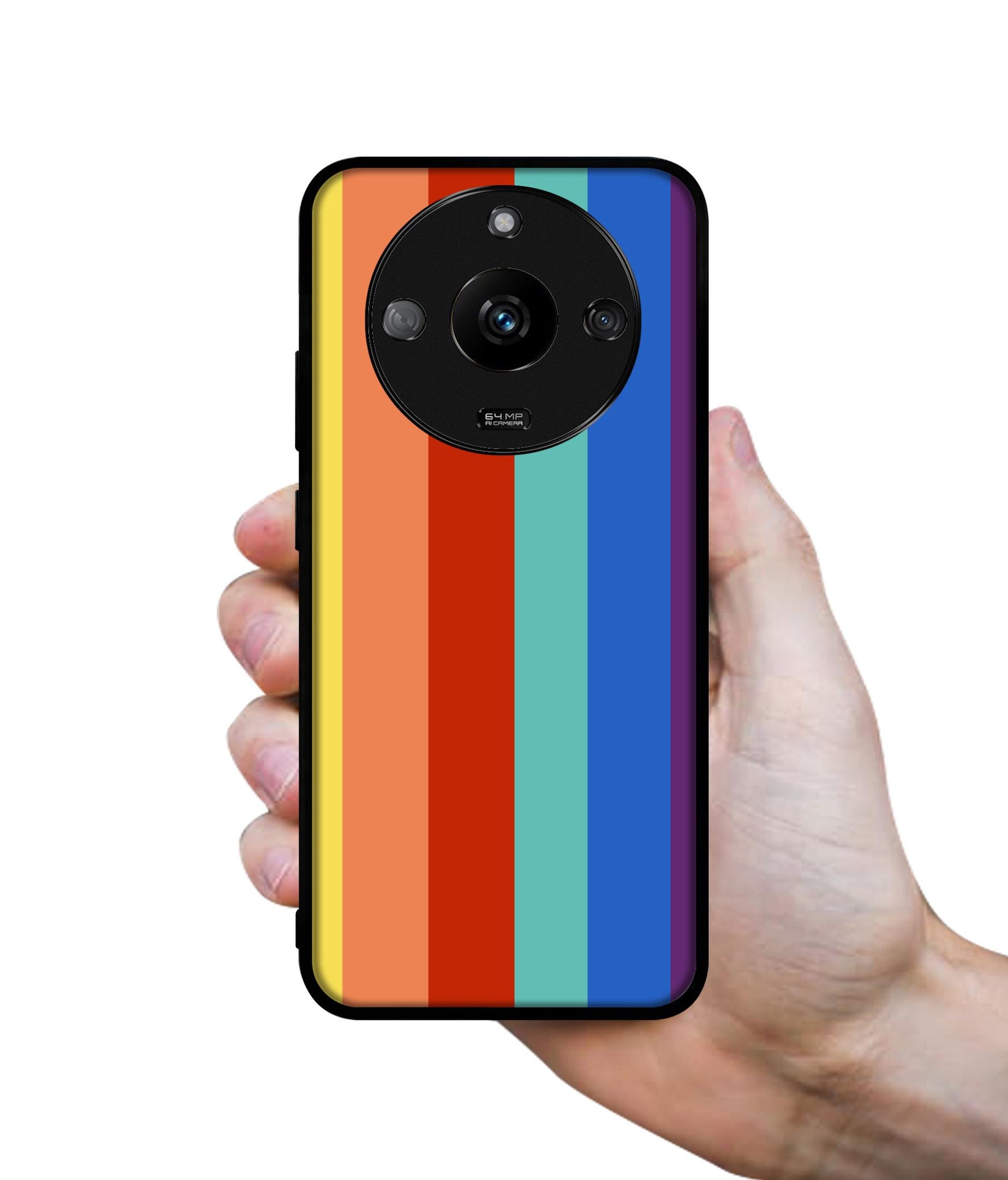 Rainbow Colors Designer 2D Printed Back Case Cover for Realme Narzo 60 5G