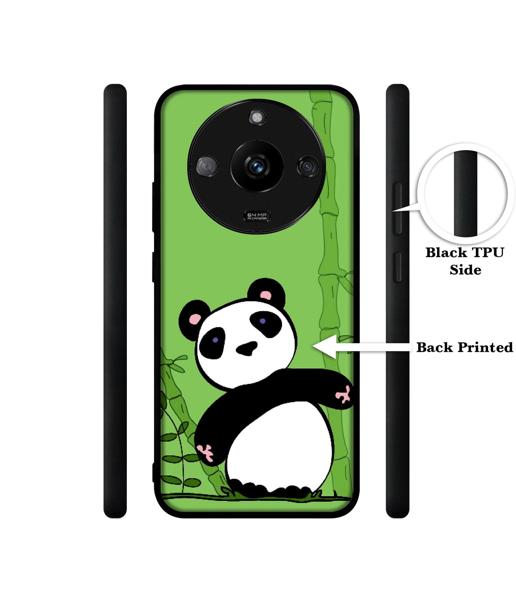 Panda with Bamboo Designer 2D Printed Back Case Cover for Realme Narzo 60 5G
