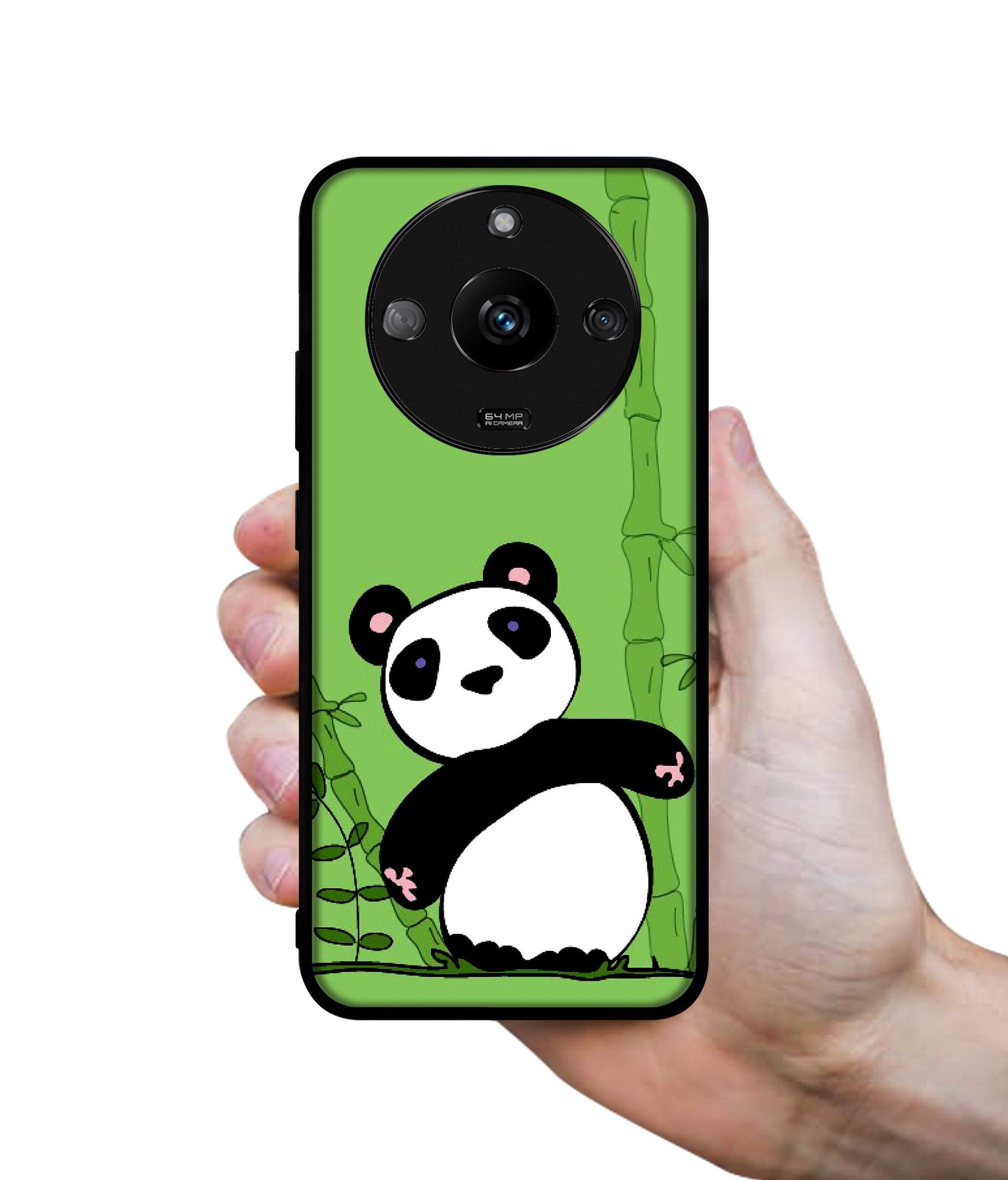 Panda with Bamboo Designer 2D Printed Back Case Cover for Realme Narzo 60 5G