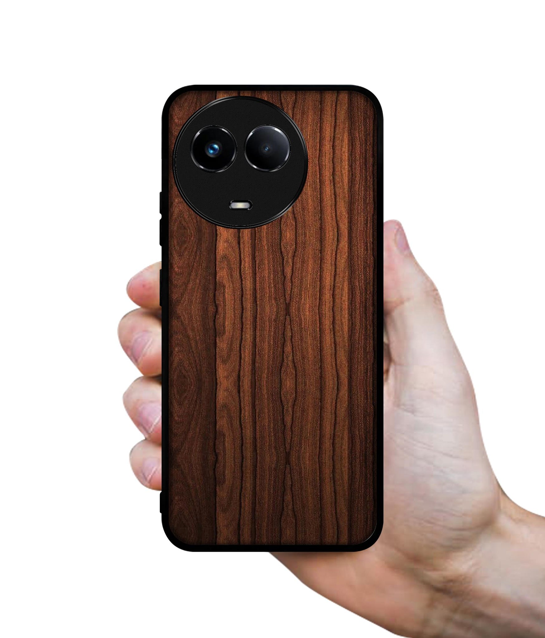 Brown Wooden Texture Designer 2D Printed Back Case Cover for Realme C67 5G