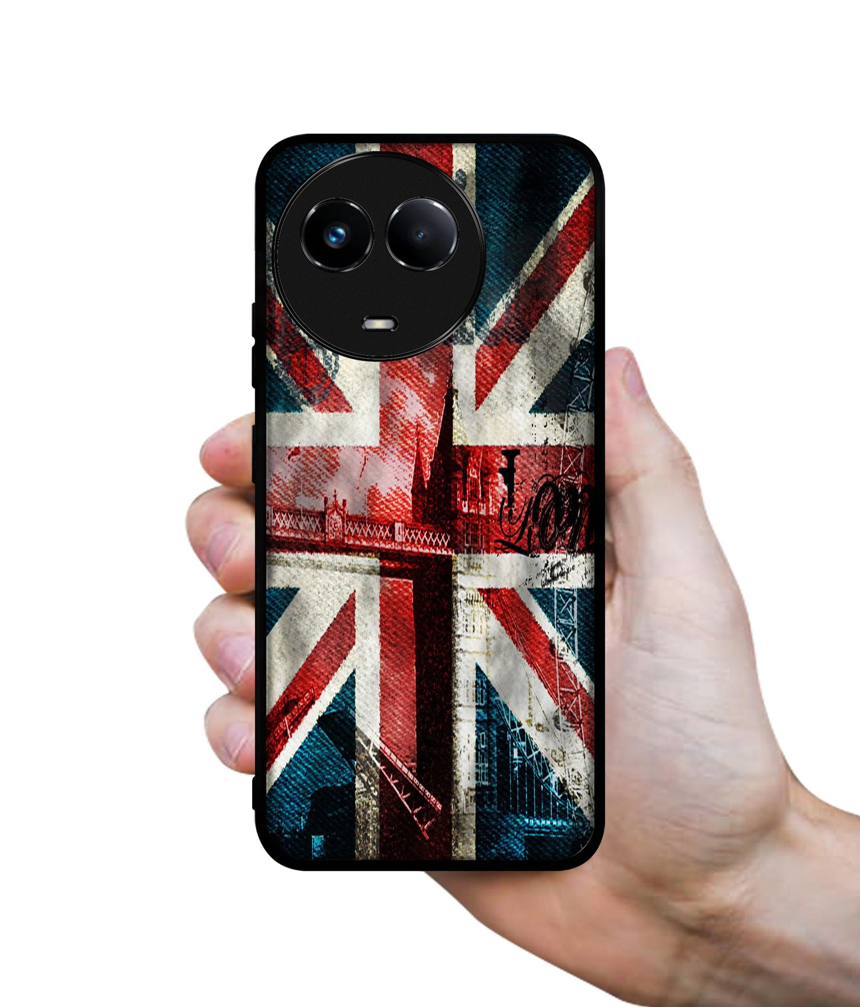 London Flag wallpaper Designer 2D Printed Back Case Cover for Realme C67 5G