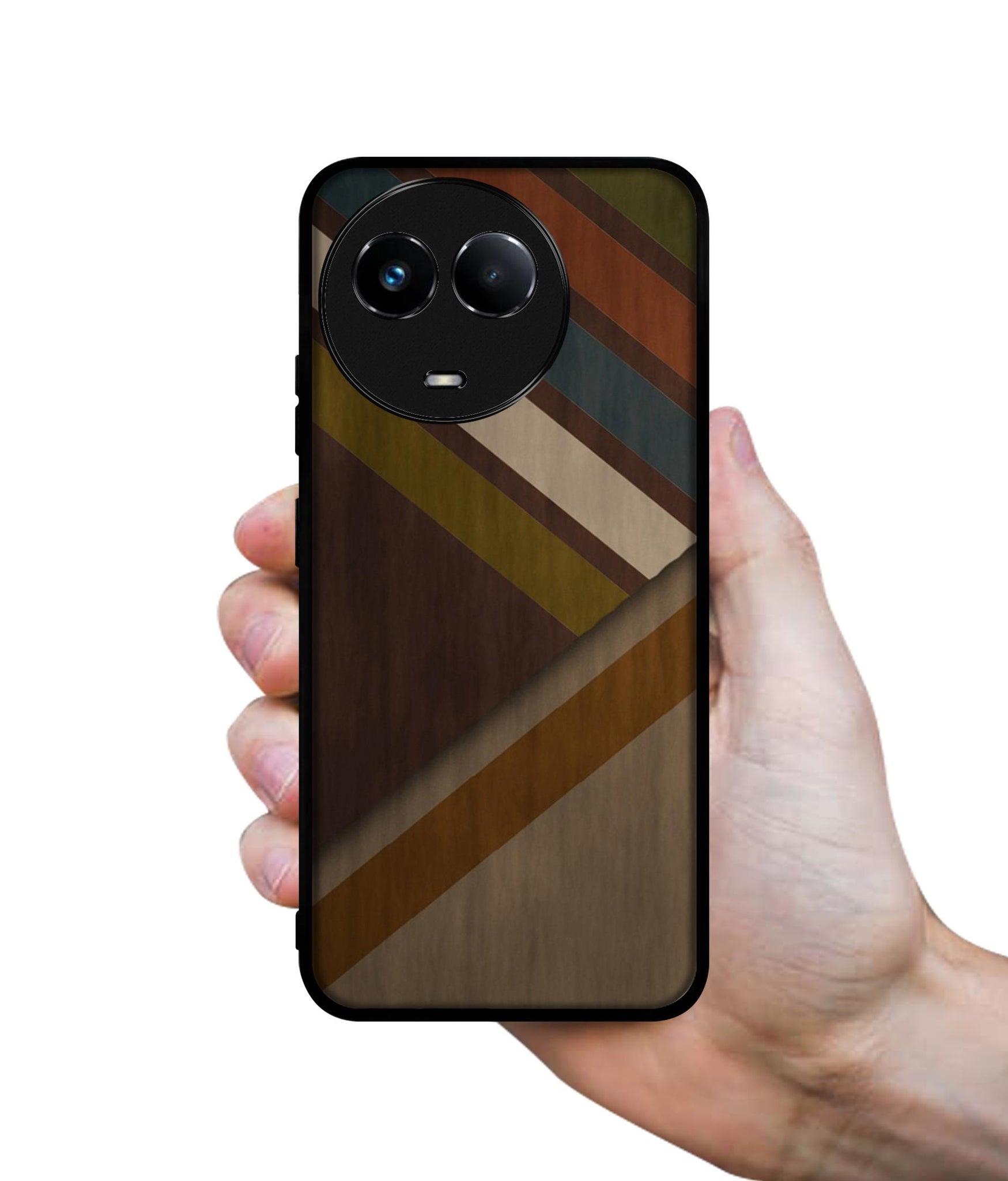 Colorful Wooden Pattern Designer 2D Printed Back Case Cover for Realme C67 5G