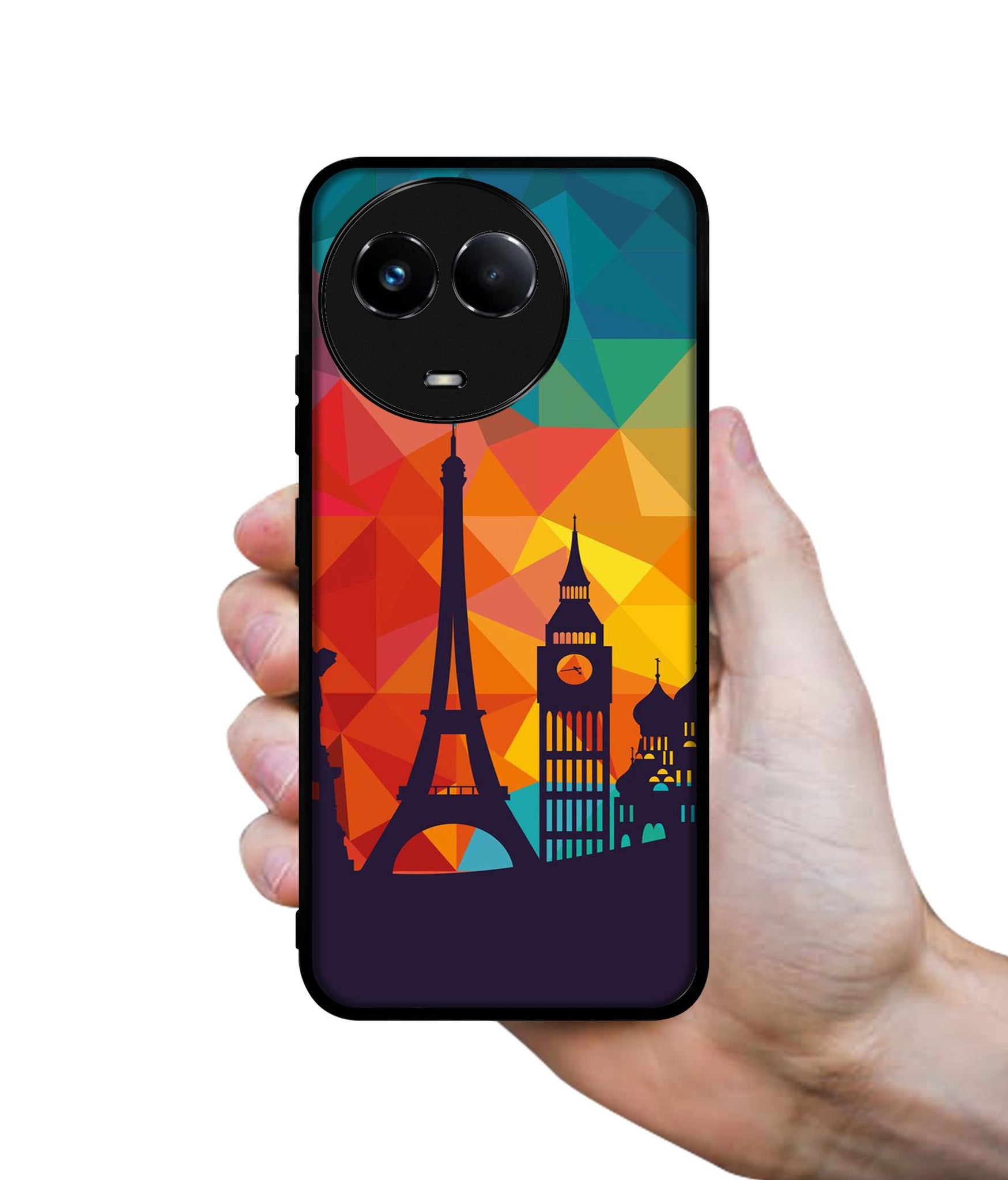 Colored Paris Designer 2D Printed Back Case Cover for Realme C67 5G