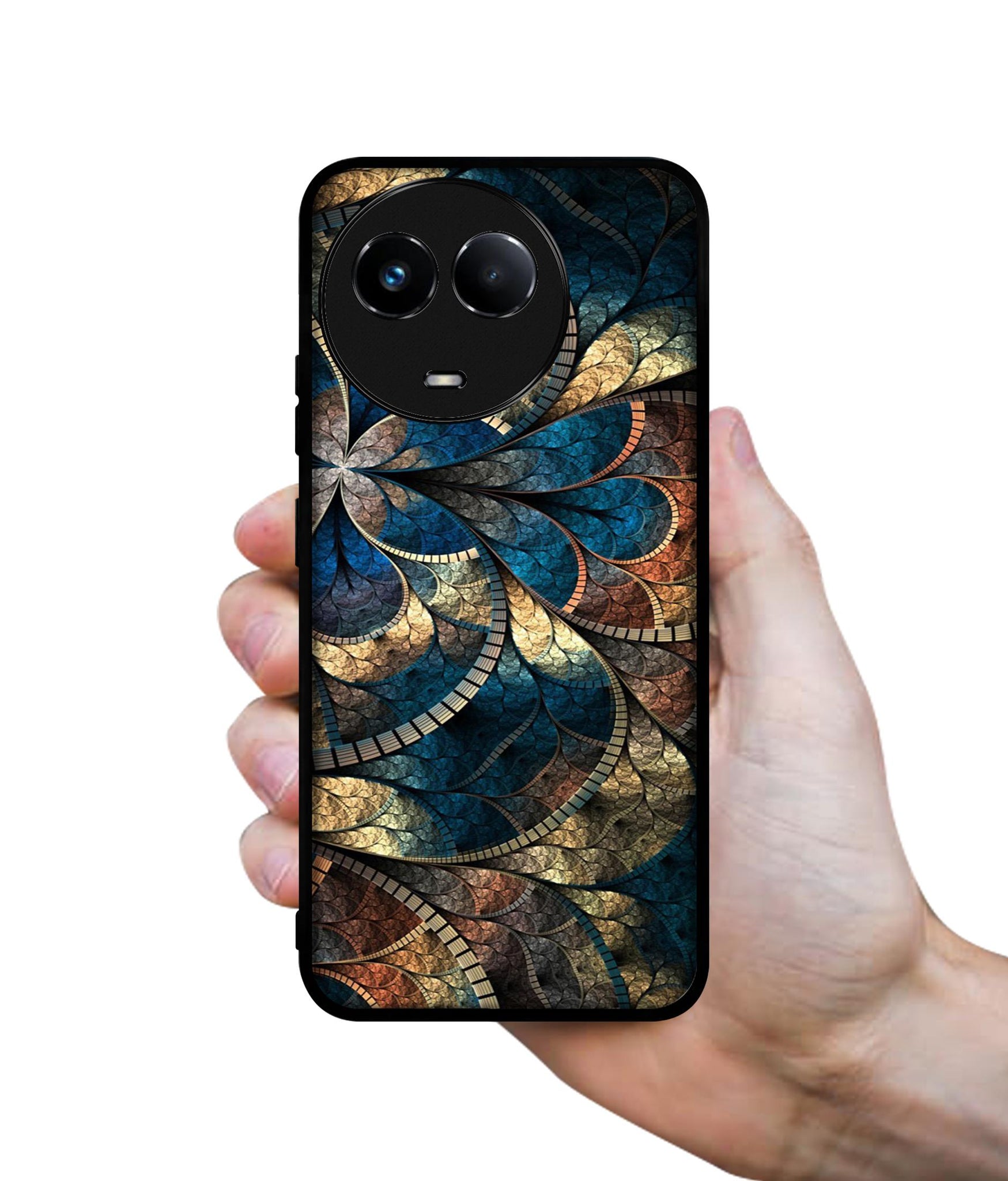 Fractional Pattern Designer 2D Printed Back Case Cover for Realme C67 5G