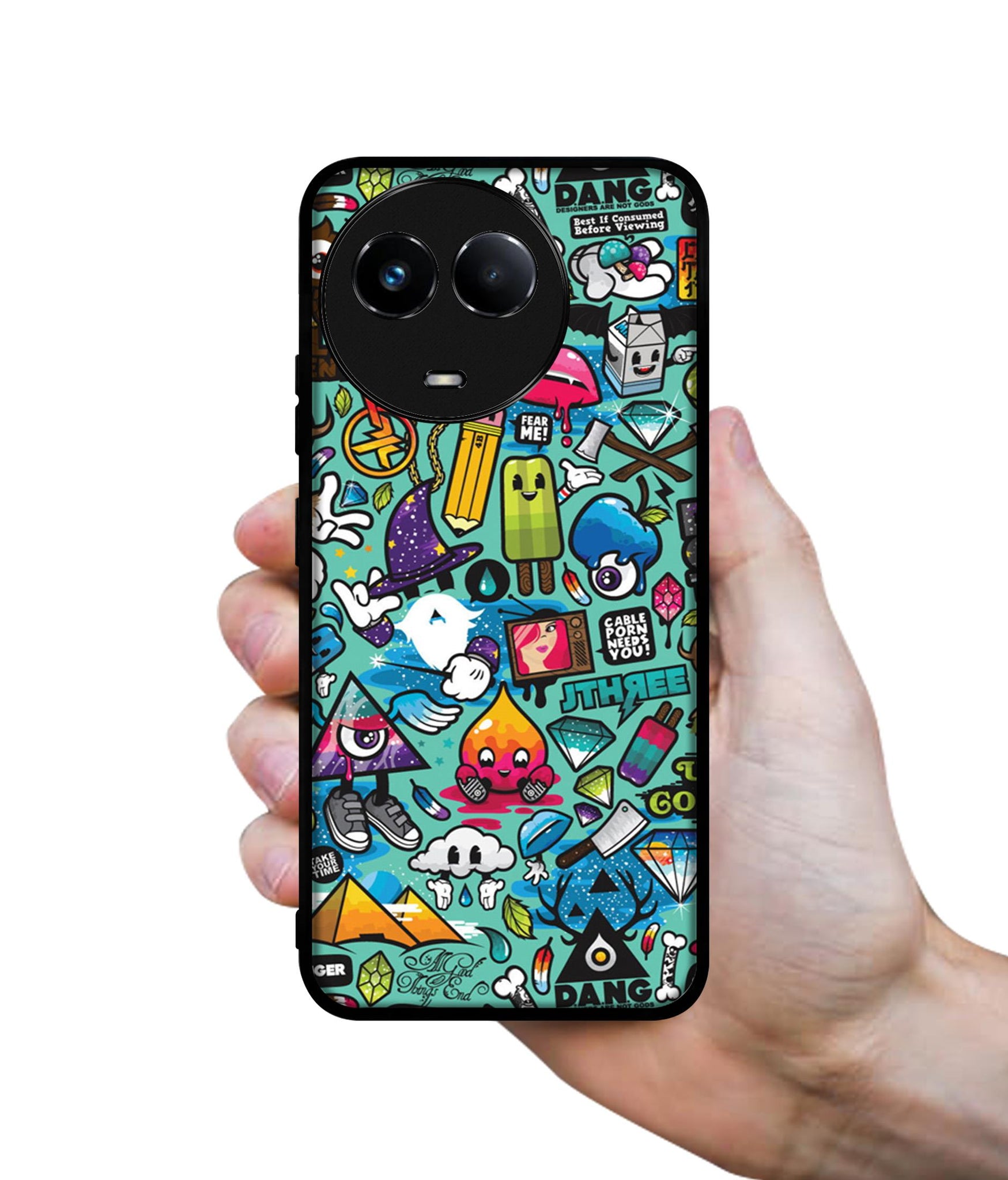 Crazy Designer 2D Printed Back Case Cover for Realme C67 5G