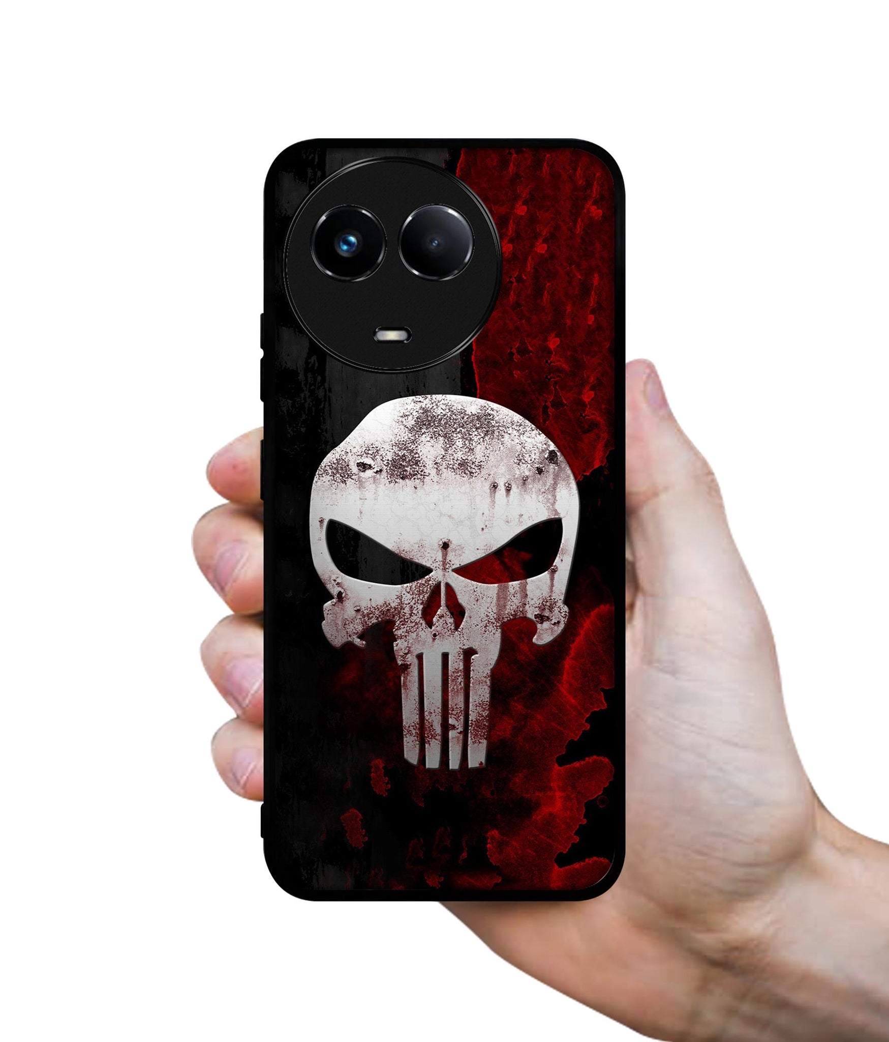 Punisher Skull Designer 2D Printed Back Case Cover for Realme C67 5G