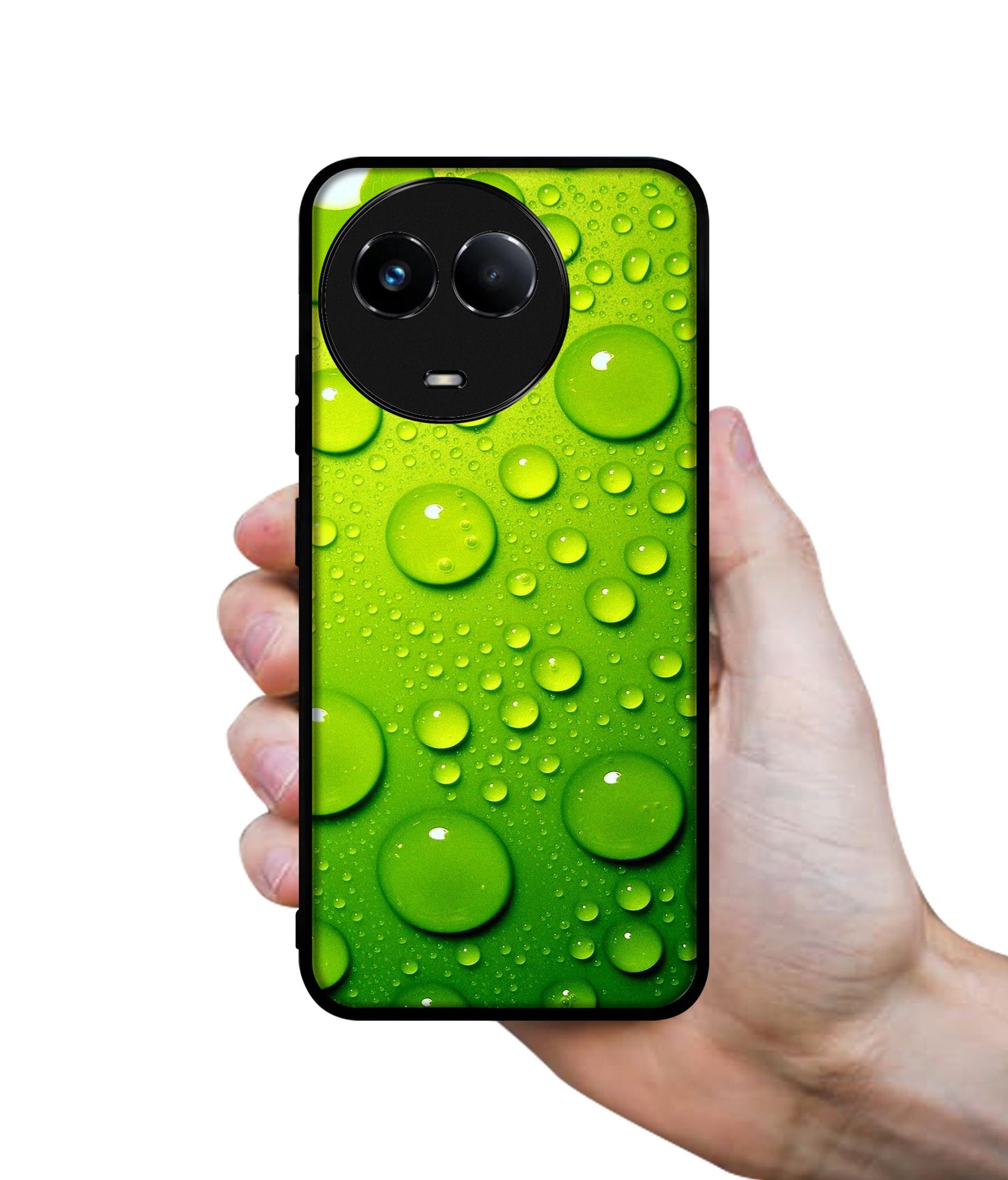 Green Bubbles Designer 2D Printed Back Case Cover for Realme C67 5G