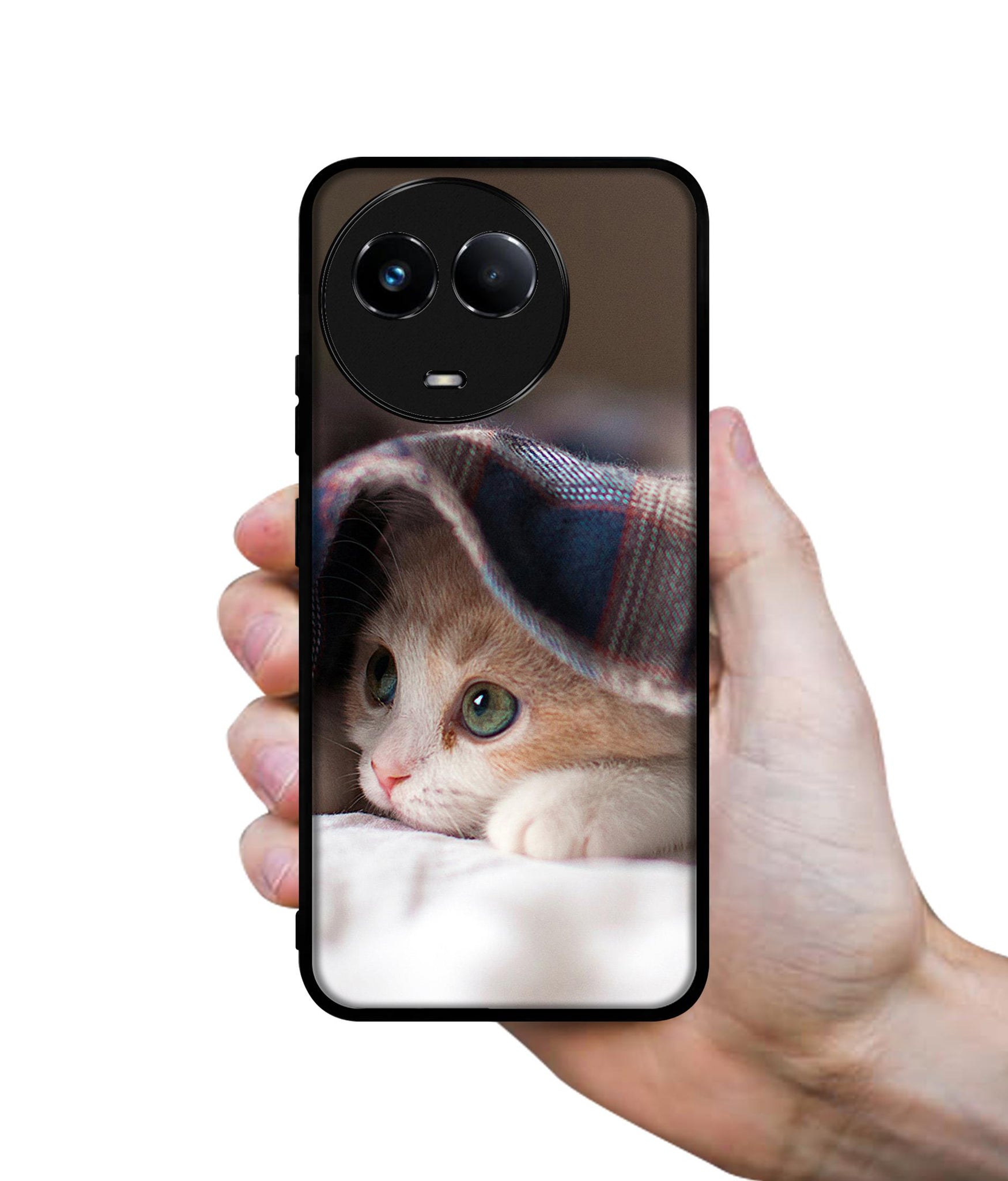 Sleepy Kitten Designer 2D Printed Back Case Cover for Realme C67 5G