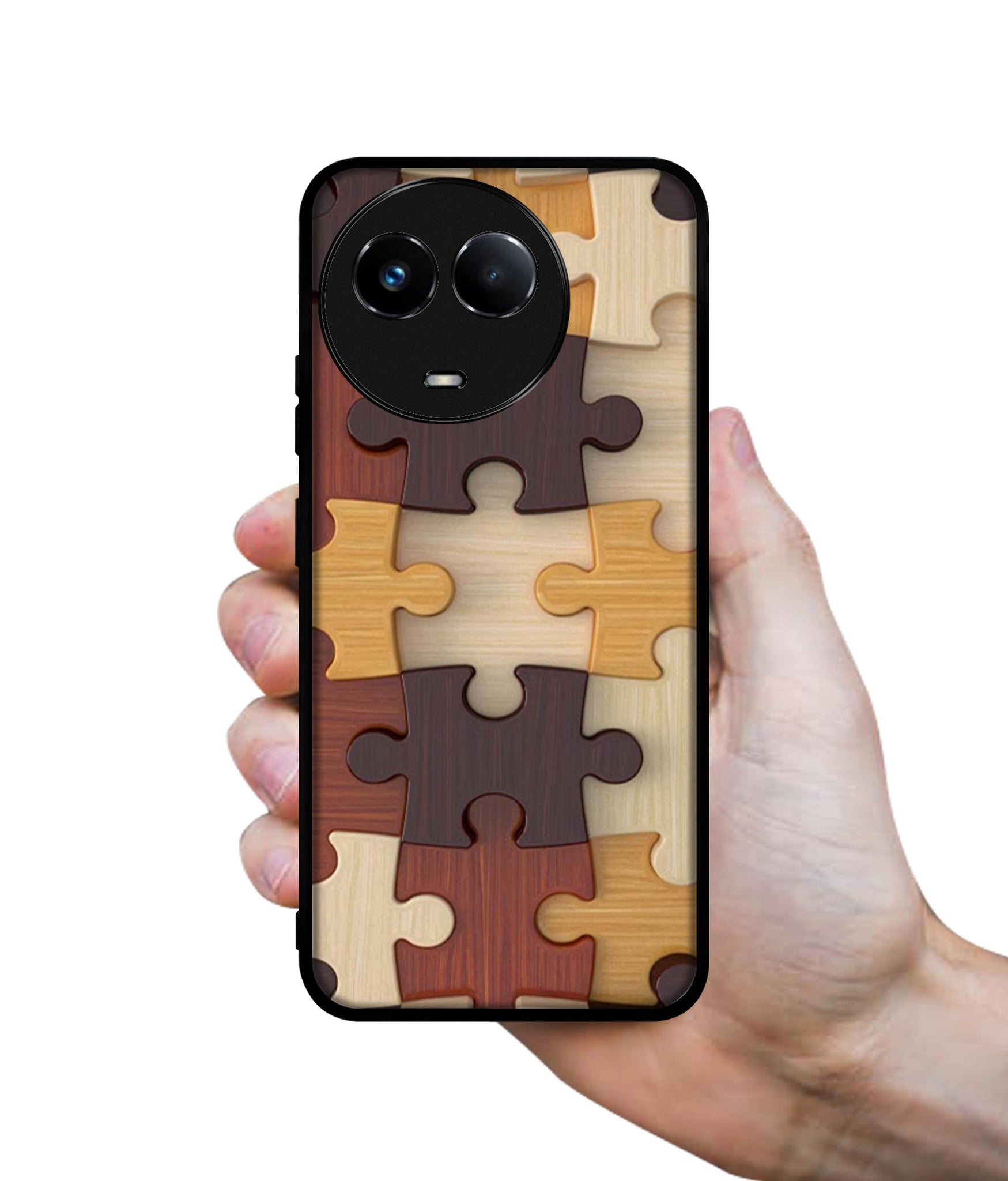 Puzzle Pattern Designer 2D Printed Back Case Cover for Realme C67 5G