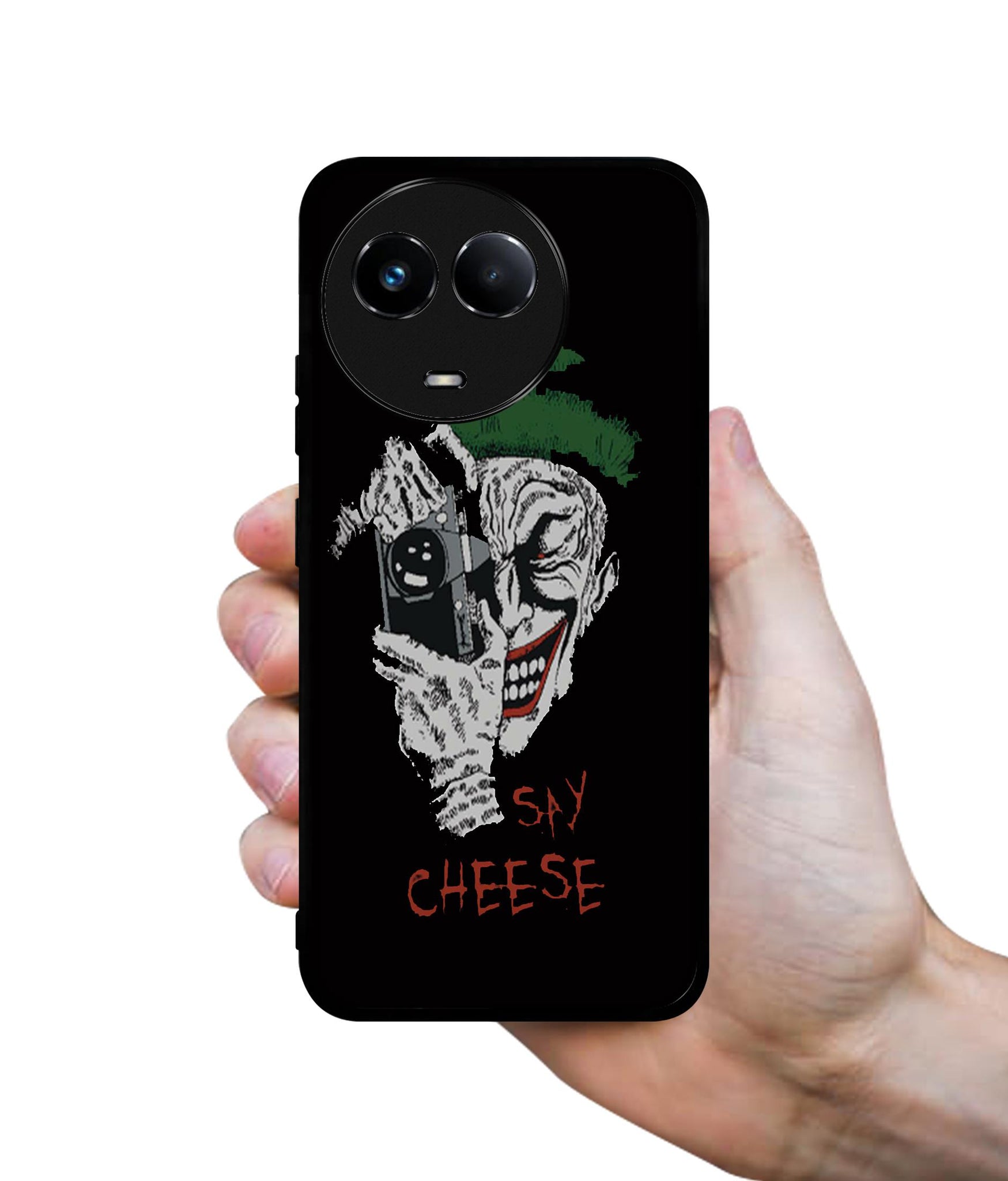 Joker Say Cheese Designer 2D Printed Back Case Cover for Realme C67 5G